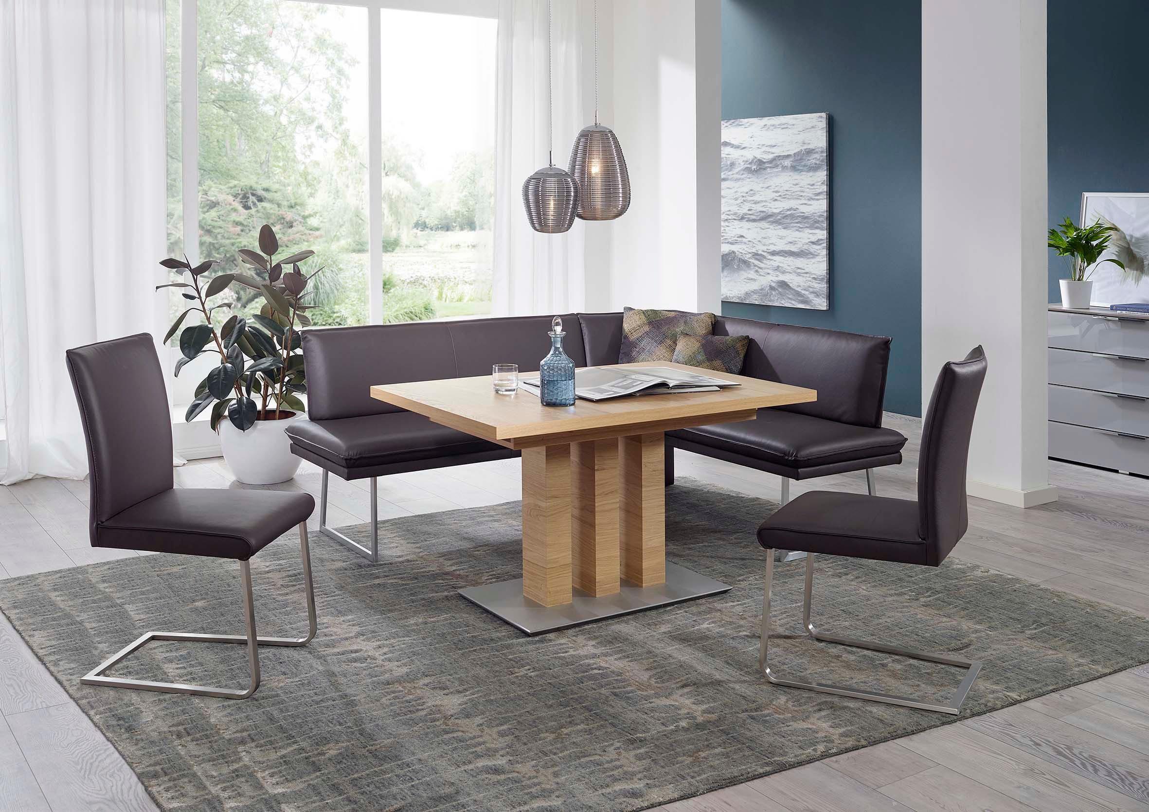 K+W Komfort & Wohnen Essgruppe »Santos III« 4 Stk. tlg. gepolsterte Eckbank günstig online kaufen