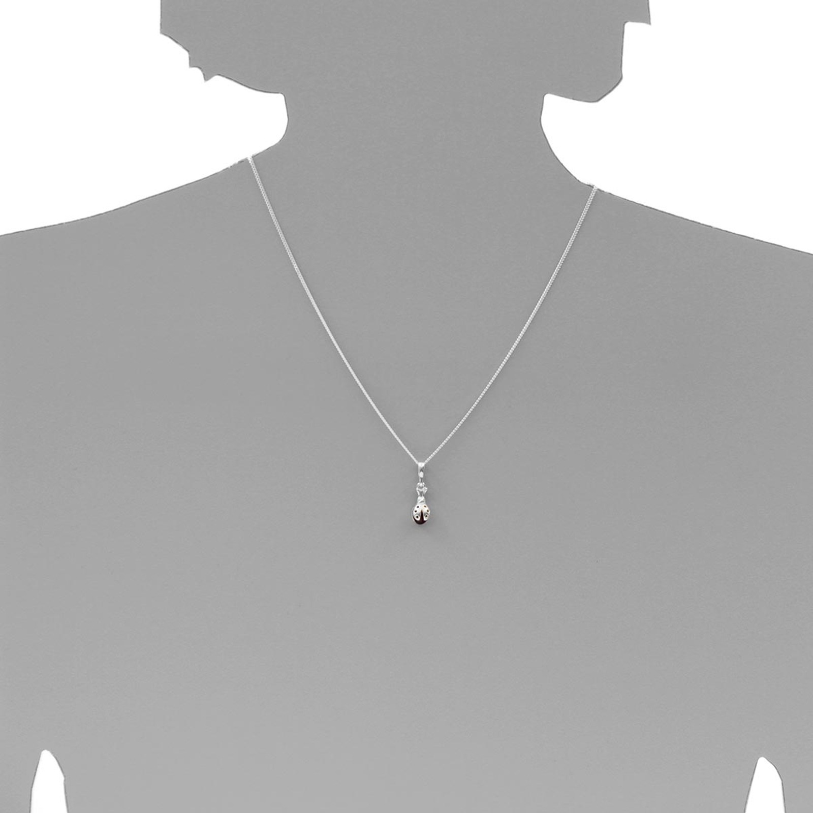 OSTSEE-SCHMUCK Kette mit Anhänger »Ostsee-Schmuck Kette mit Anhänger Marienkäfer«, (2 tlg.)