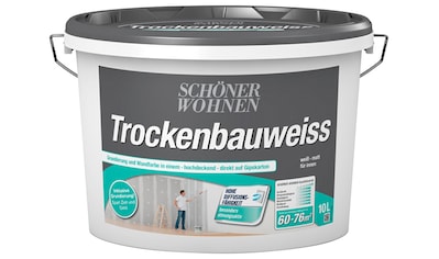 SCHÖNER WOHNEN-Kollektion Wandfarbe »Trockenbauweiss«, 5 Liter, weiß, für Gipskarton... kaufen