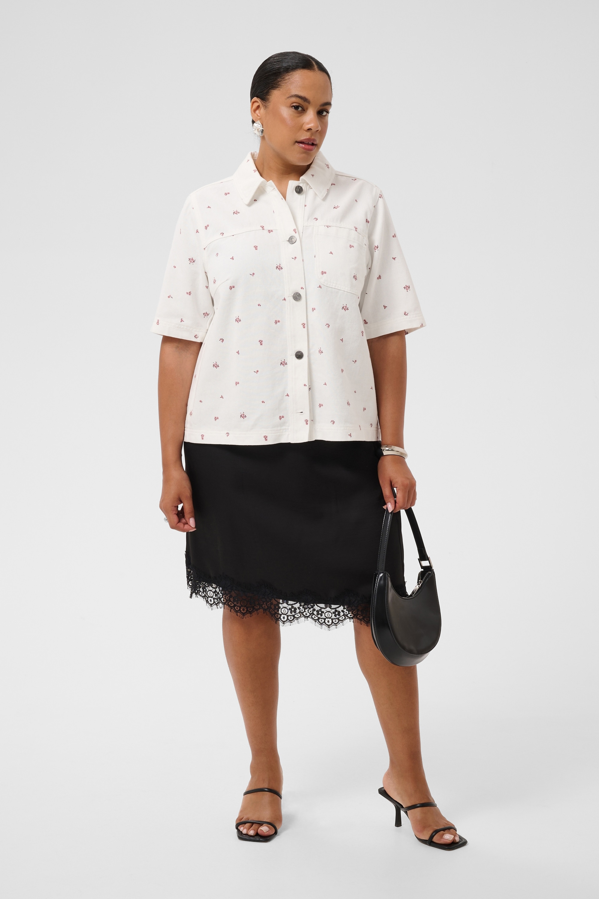 KAFFE Curve Hemdbluse »Damen Hemd KCflorina«