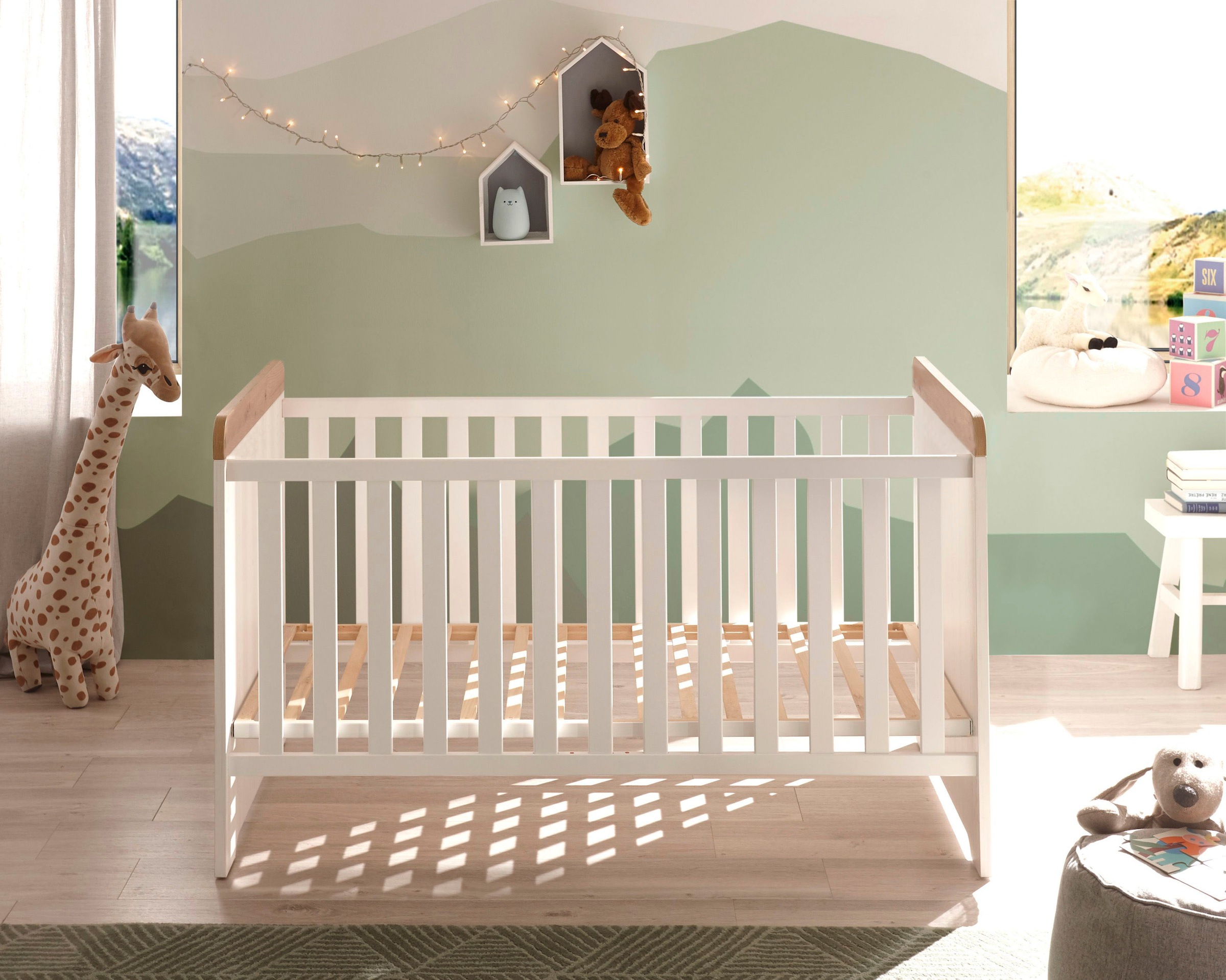 Begabino Babybett »Jasmin passend zum Babyzimmer«, 70x140 cm inklusive Latt günstig online kaufen