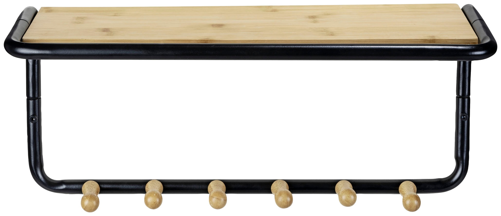 WENKO Wandgarderobe »Loft«, aus Stahlrohr und Bambus