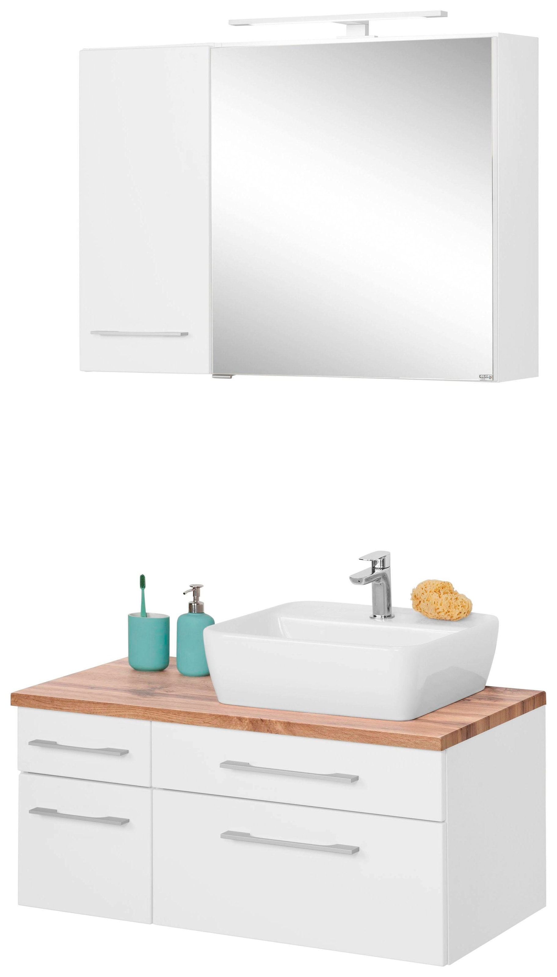welltime Badmöbel-Set »Davos« 3 Stk. tlg. Breite 50 cm, mit extra Regal günstig online kaufen