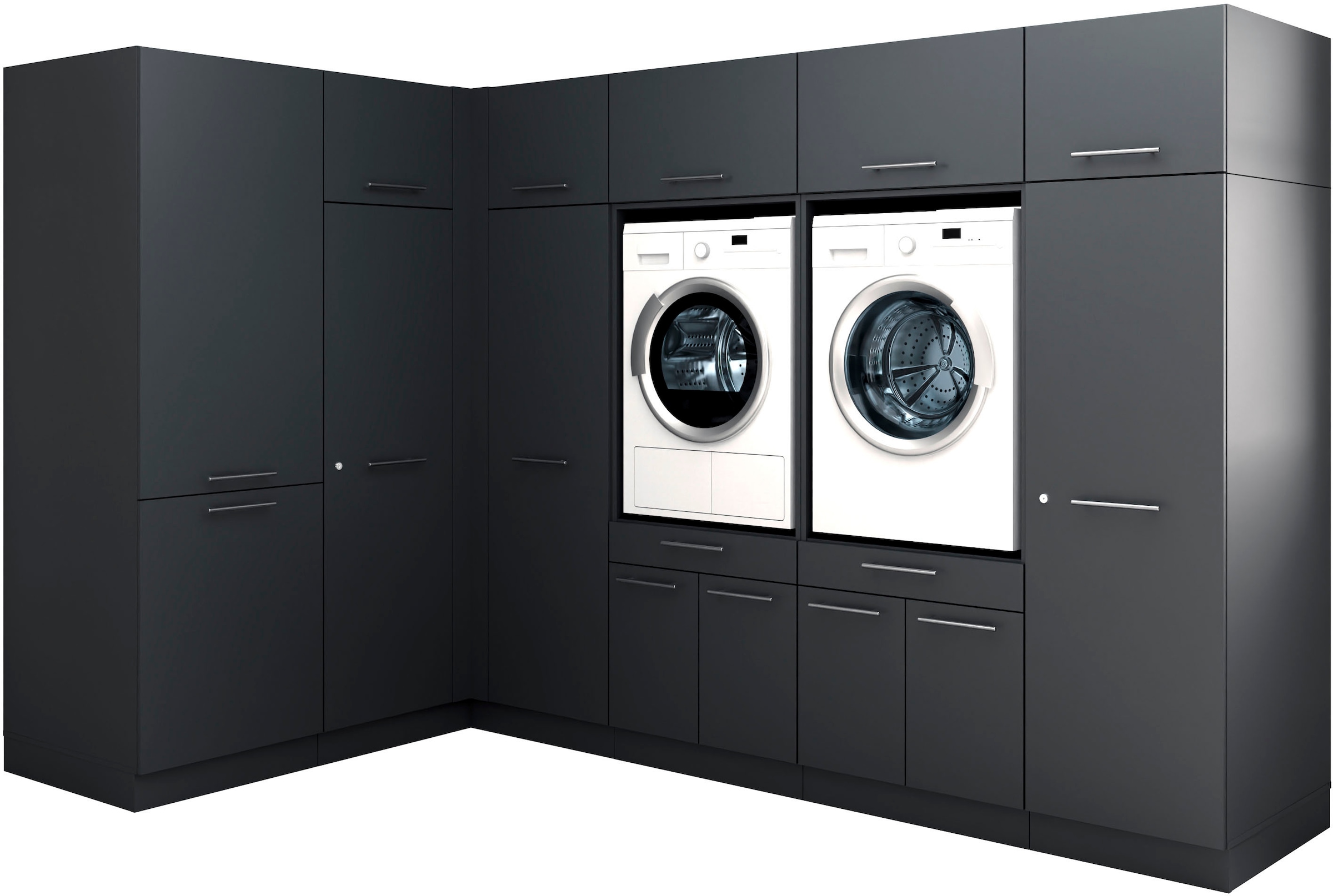 Laundreezy Mehrzweckschrank-Set »Laundreezy, 11-tlg. Mehrzweckschrank-Set B/H/T 285/200/68 cm« 11 Stk. tlg.