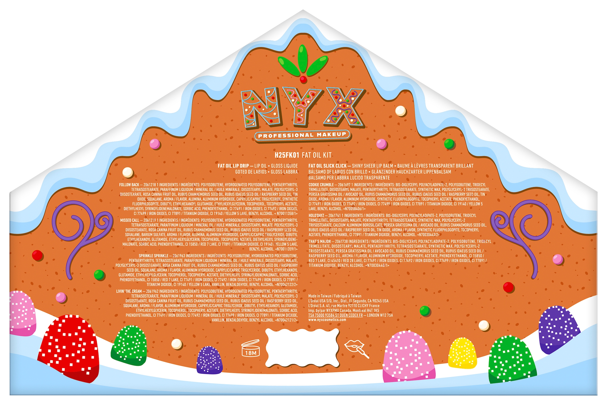 NYX Lipgloss »NYX Professional Makeup Fat Gingerbread House Kit«