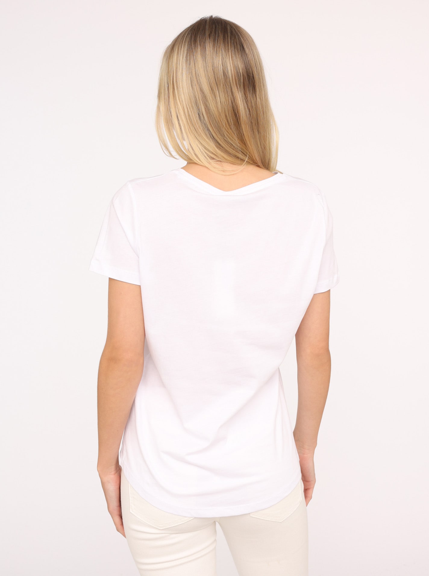 Zwillingsherz T-Shirt »"Good Vibes"« Stickerei, Kurzarm, Rundhalsausschnitt, Baumwollmischung