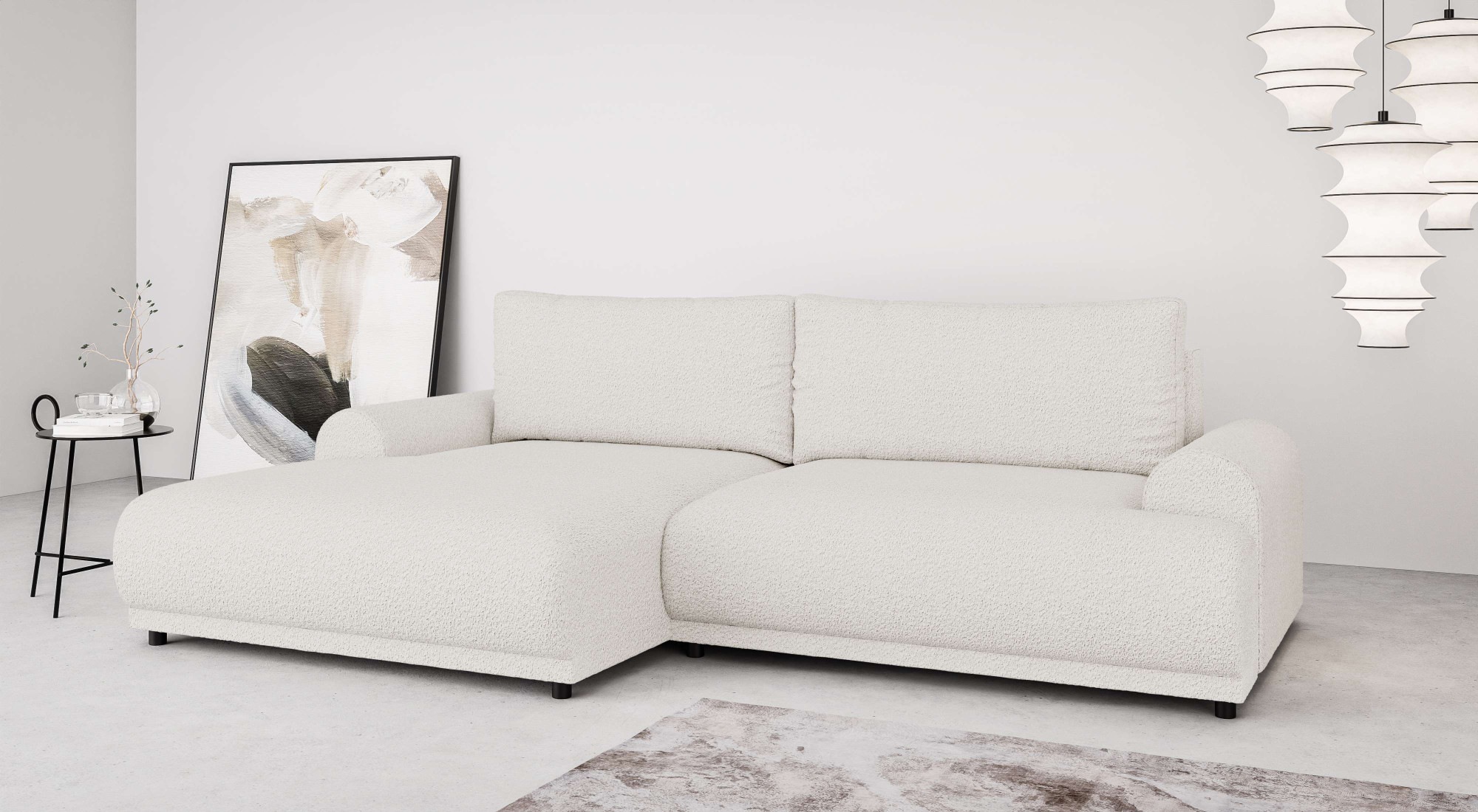 INOSIGN Ecksofa »Marsby, mit Bettfunktion und Bettkasten, Maße: B/H/T 242/6 günstig online kaufen