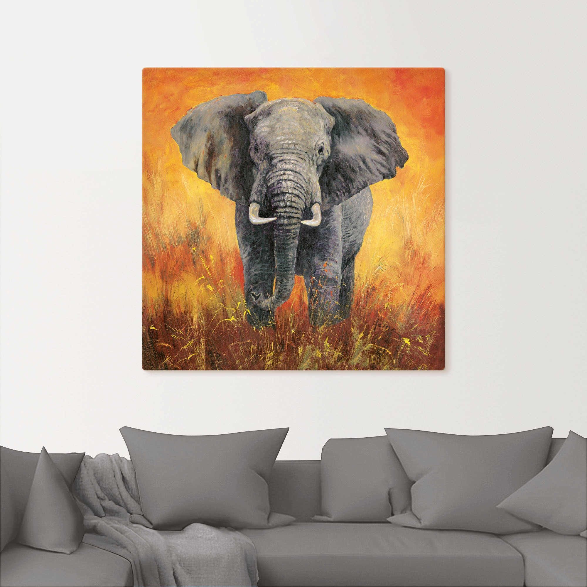 Artland Wandbild »Porträt Elefant«, Elefanten Bilder, (1 St.), als Alubild, günstig online kaufen