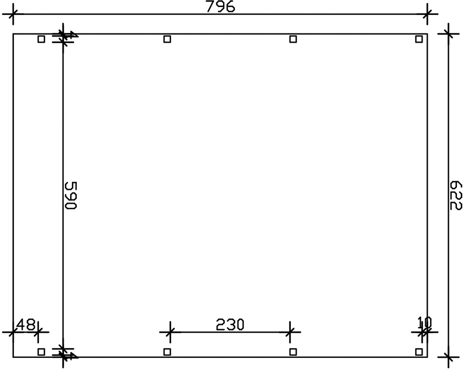 Skanholz Doppelcarport »Grunewald«, Holz, 590 cm, Anthrazit