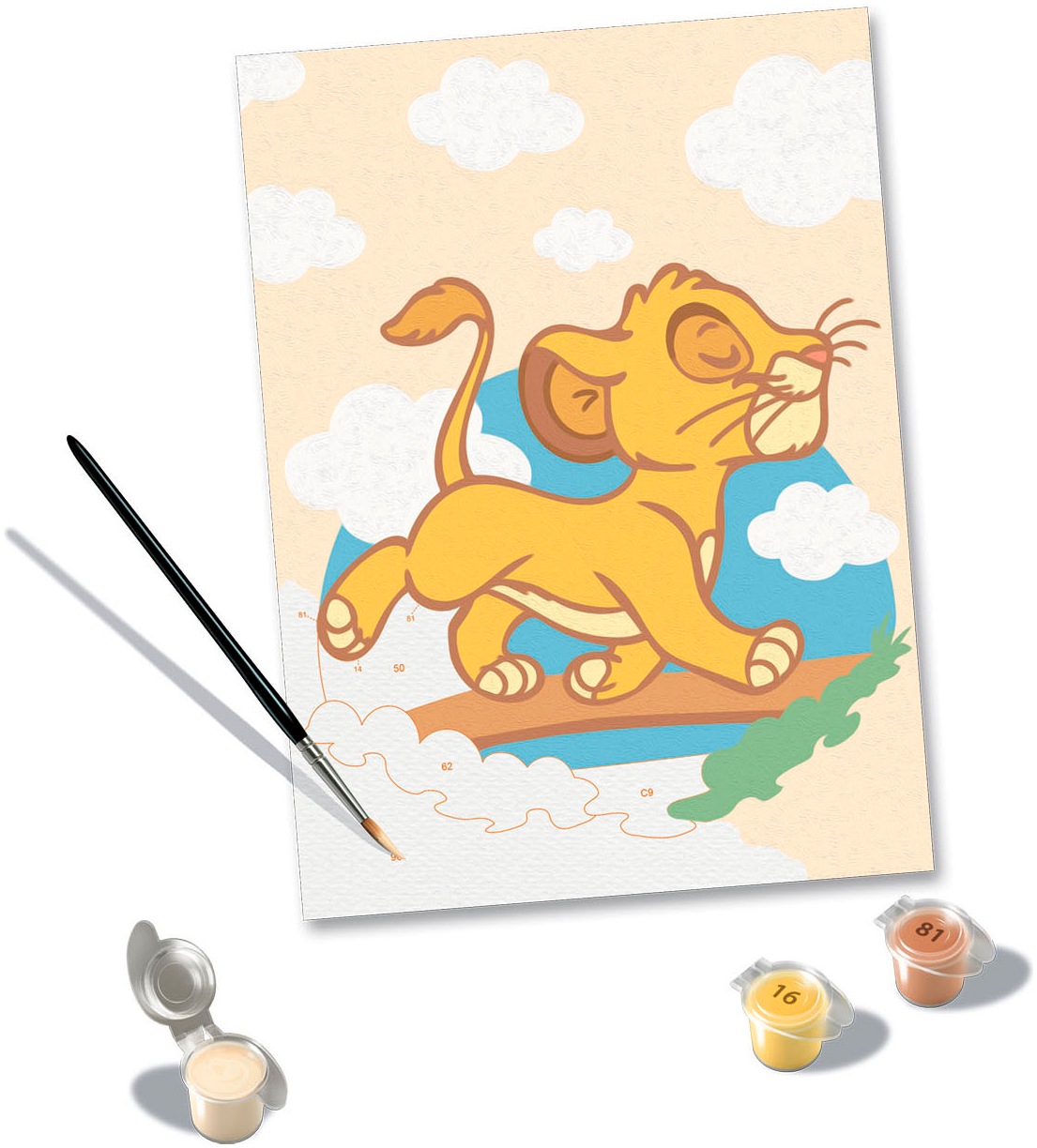 Ravensburger Malen nach Zahlen »CreArt, Hello Baby, Simba« für Erwachsene; Made in Europe