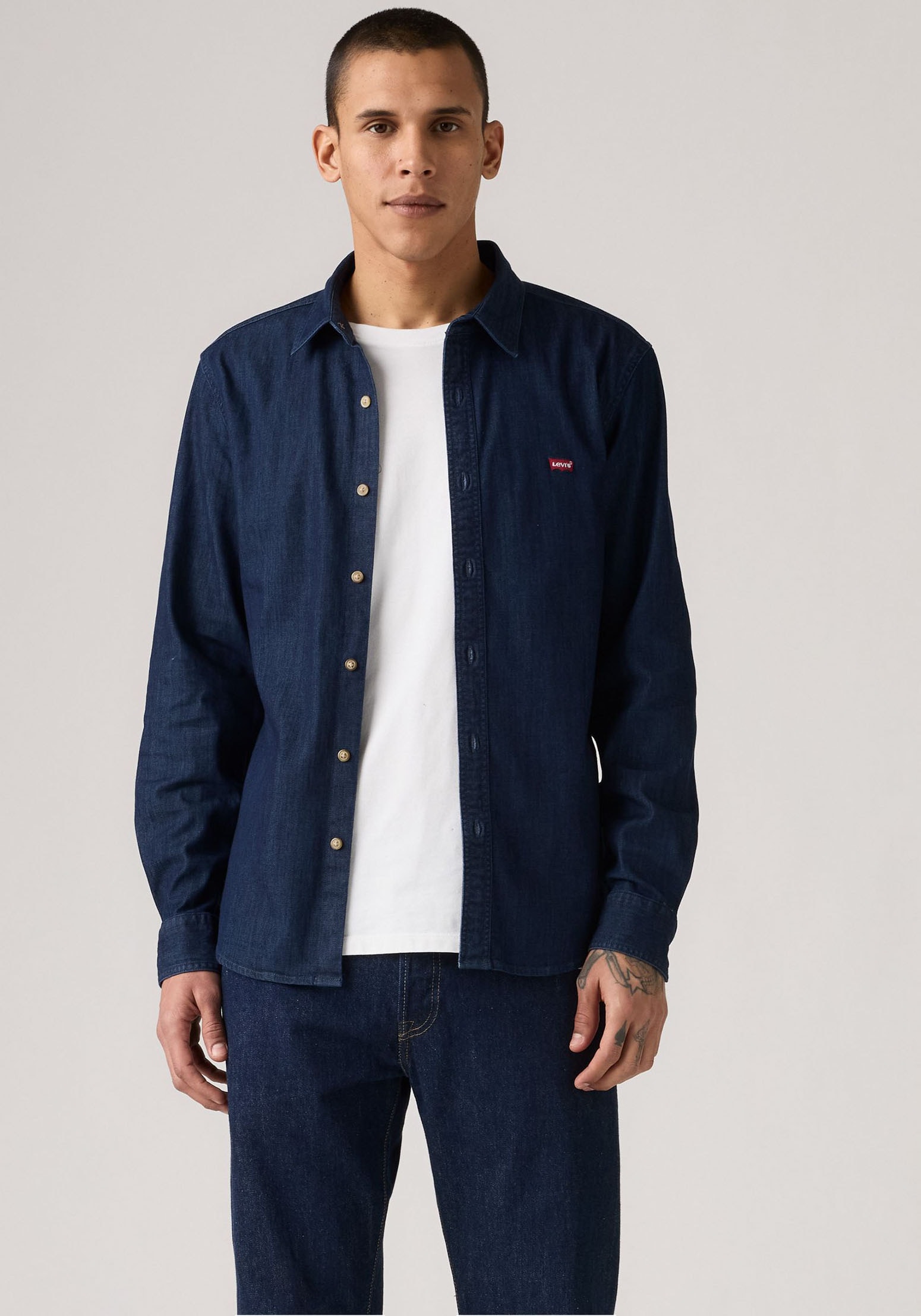 Levi's® Jeanshemd »LS BATTERY HM SHIRT SLIM« aus pflegeleichtem Baumwollmix
