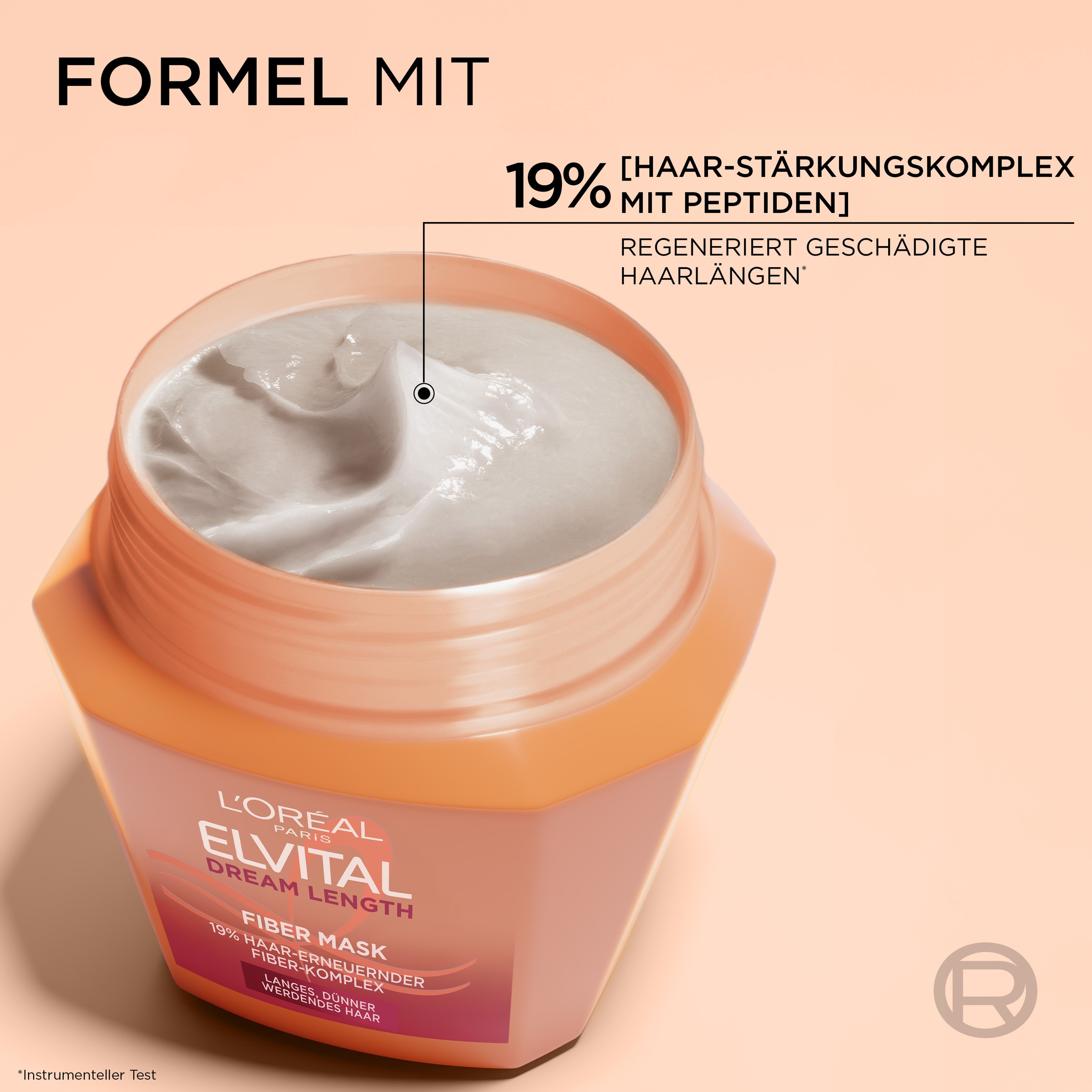 L'ORÉAL PARIS Haarmaske »ELVITAL DREAM LENGTH FIBER MASK« für langes, dünner werdendes Haar