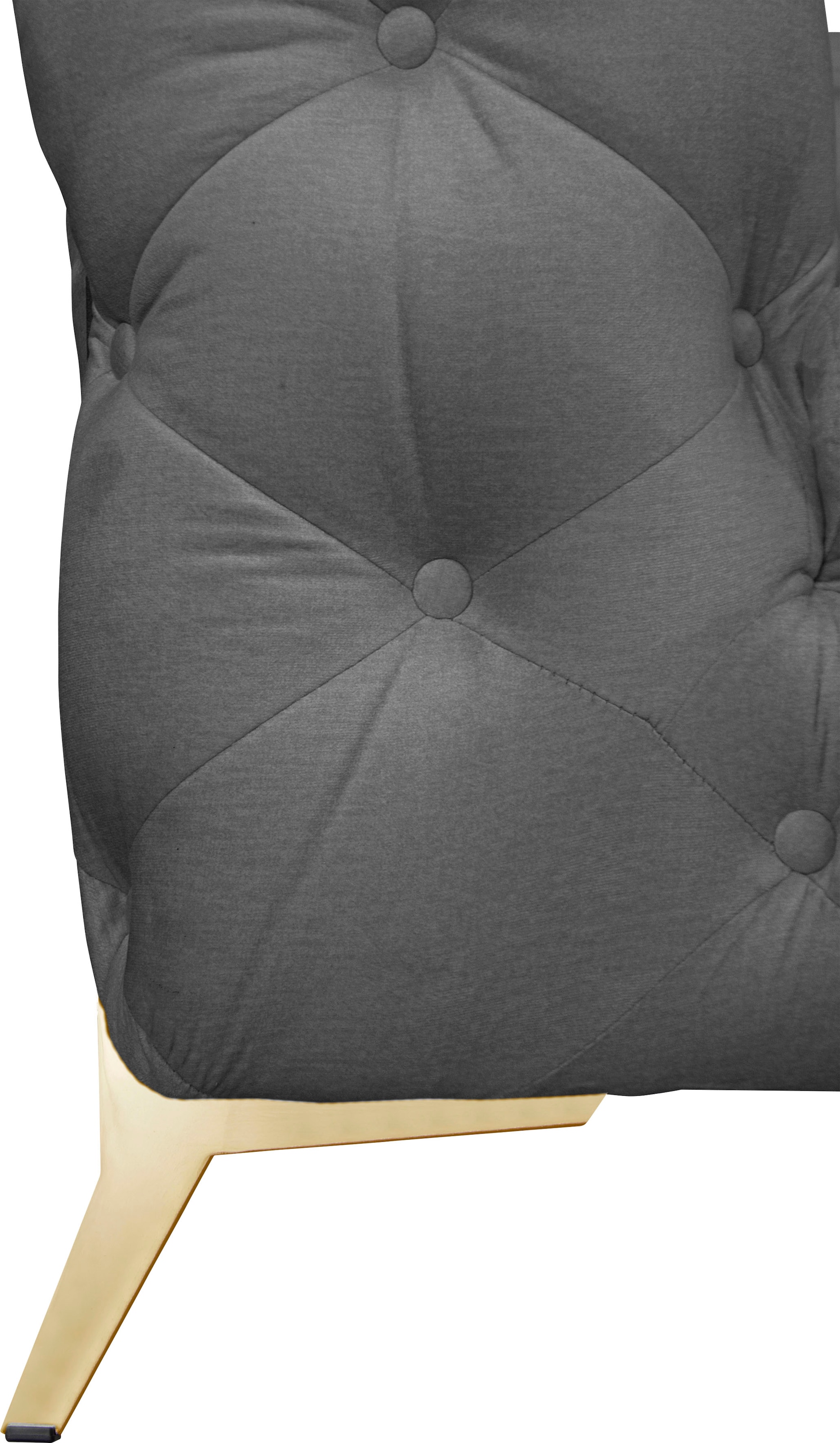 Leonique Chesterfield-Sofa »Amaury L-Form«, großes Ecksofa, Chesterfield-Optik, Breite 323 cm, Fußfarbe wählbar