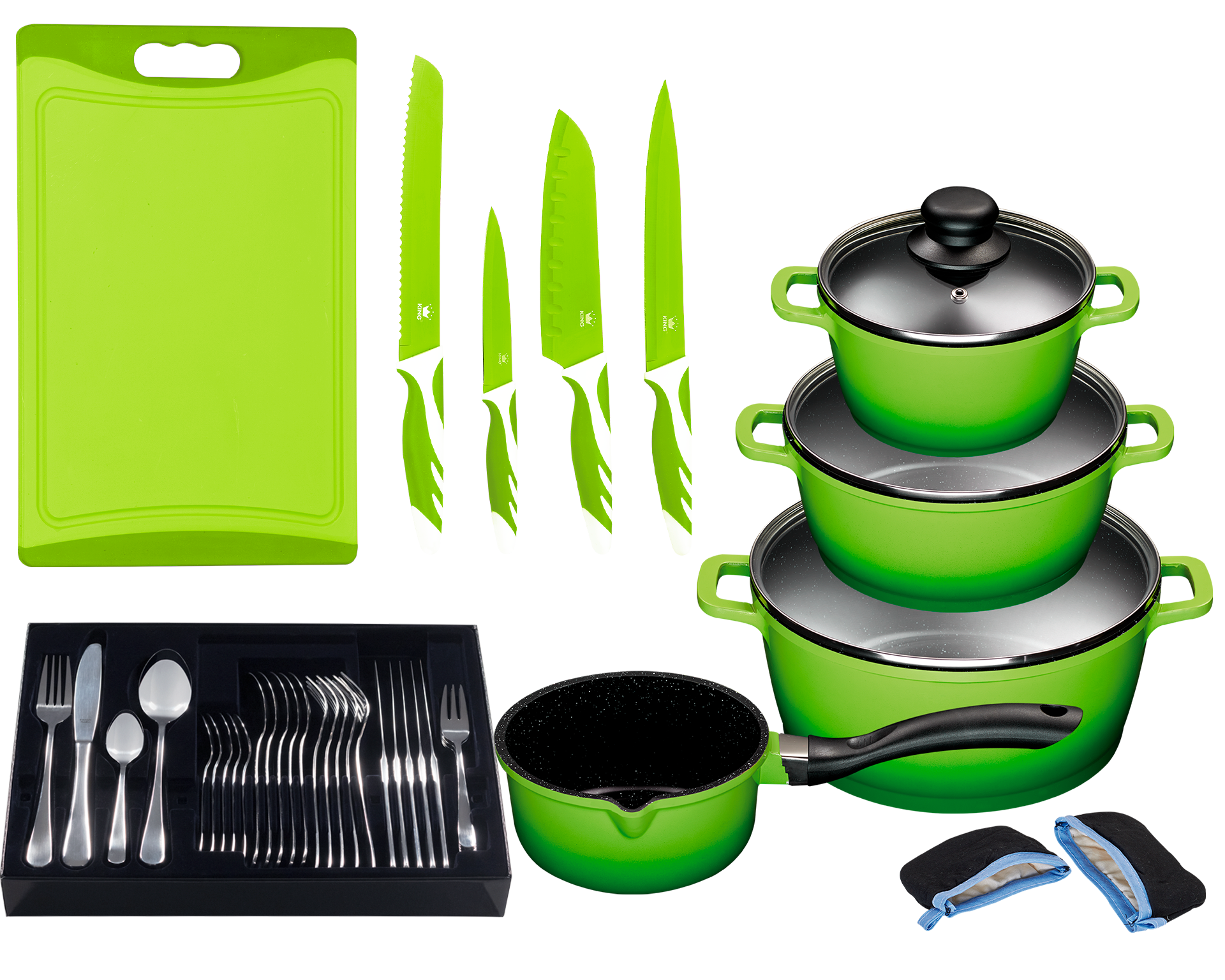 KING Topf-Set »»ALUGUSS« Aluminiumguss, Induktion, Antihaftbeschichtung« Al günstig online kaufen