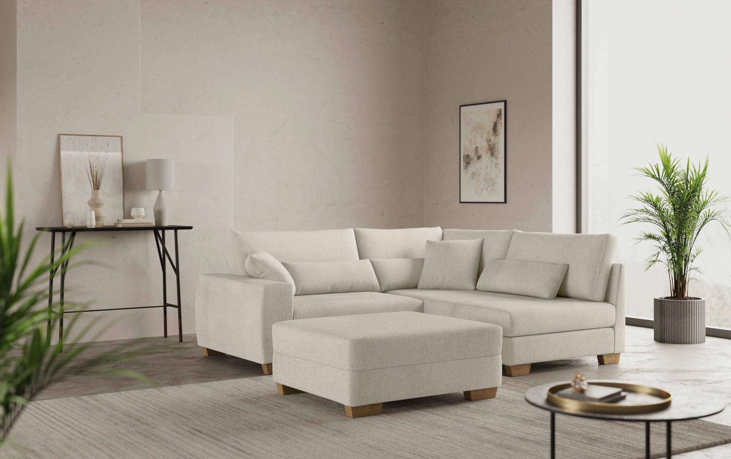 Mr. Couch Hocker »Helena«, Mit DuraSpring-Taschenfederkern, bis 140 kg belastbar
