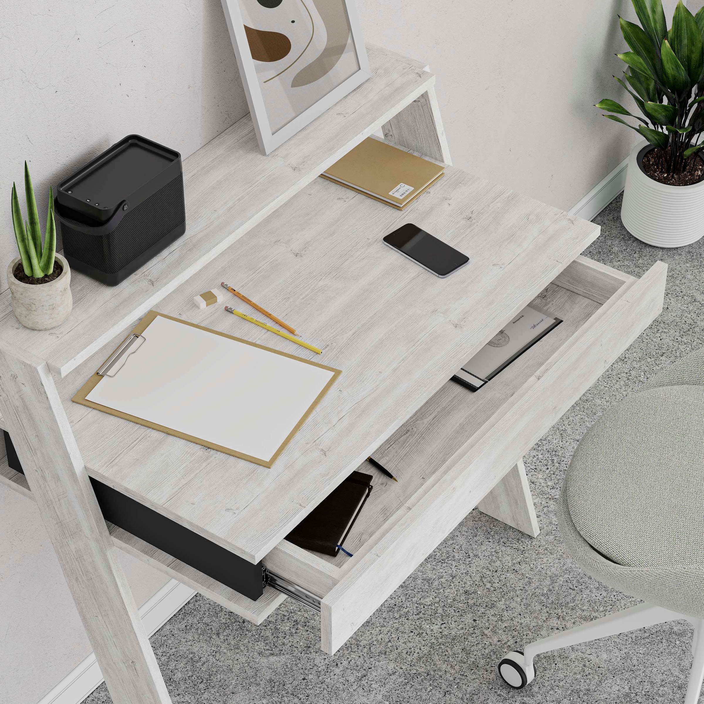 Decortie Schreibtisch »COWORK SCHREIBTISCH«, (Packung, 1 St.), Leichte Montage, Lagerung, Platzsparend