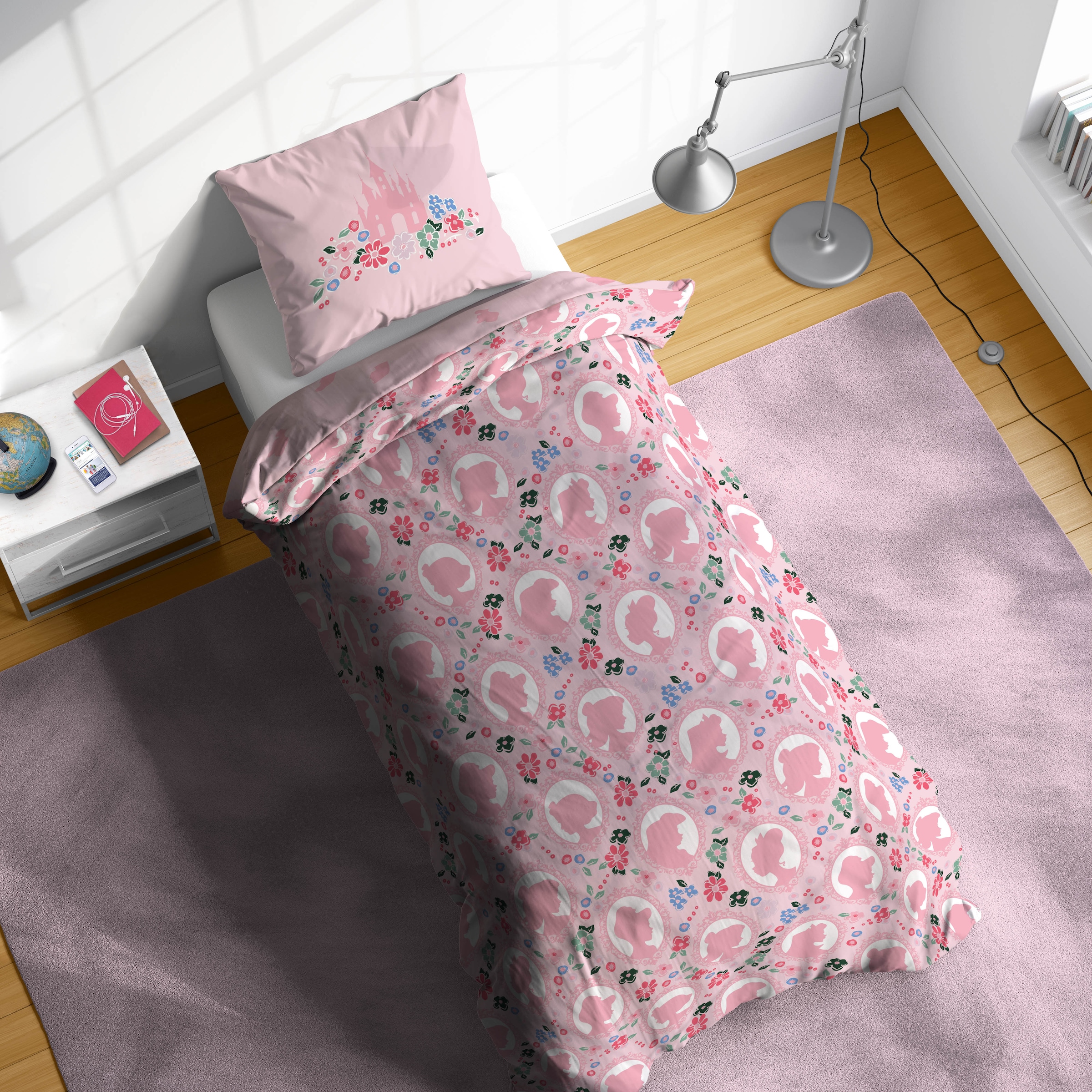Disney Kinderbettwäsche »Disney Princess Pink« 2 100% Baumwolle