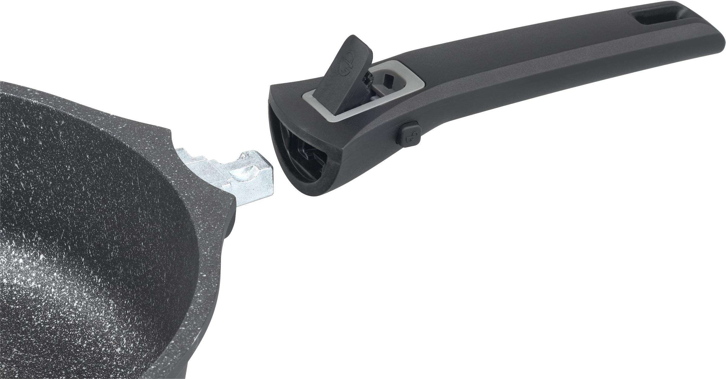 GSW Topf-Set »Easy Click« Set, Kochtopf 20/24 cm, 1 Stielkasserolle 16 cm, 1 Bratpfanne 24 cm, 7 Stk. tlg. Aluminiumguss