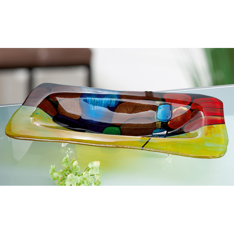 CASABLANCA BY GILDE Dekoschale »Murano« durchgefärbt; handgefertigt mehrfarbig