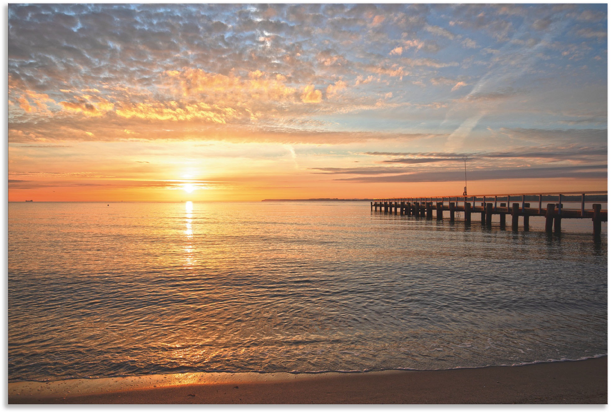 Artland Wandbild "Früh morgens an der Ostsee", Bilder vom Sonnenuntergang & günstig online kaufen