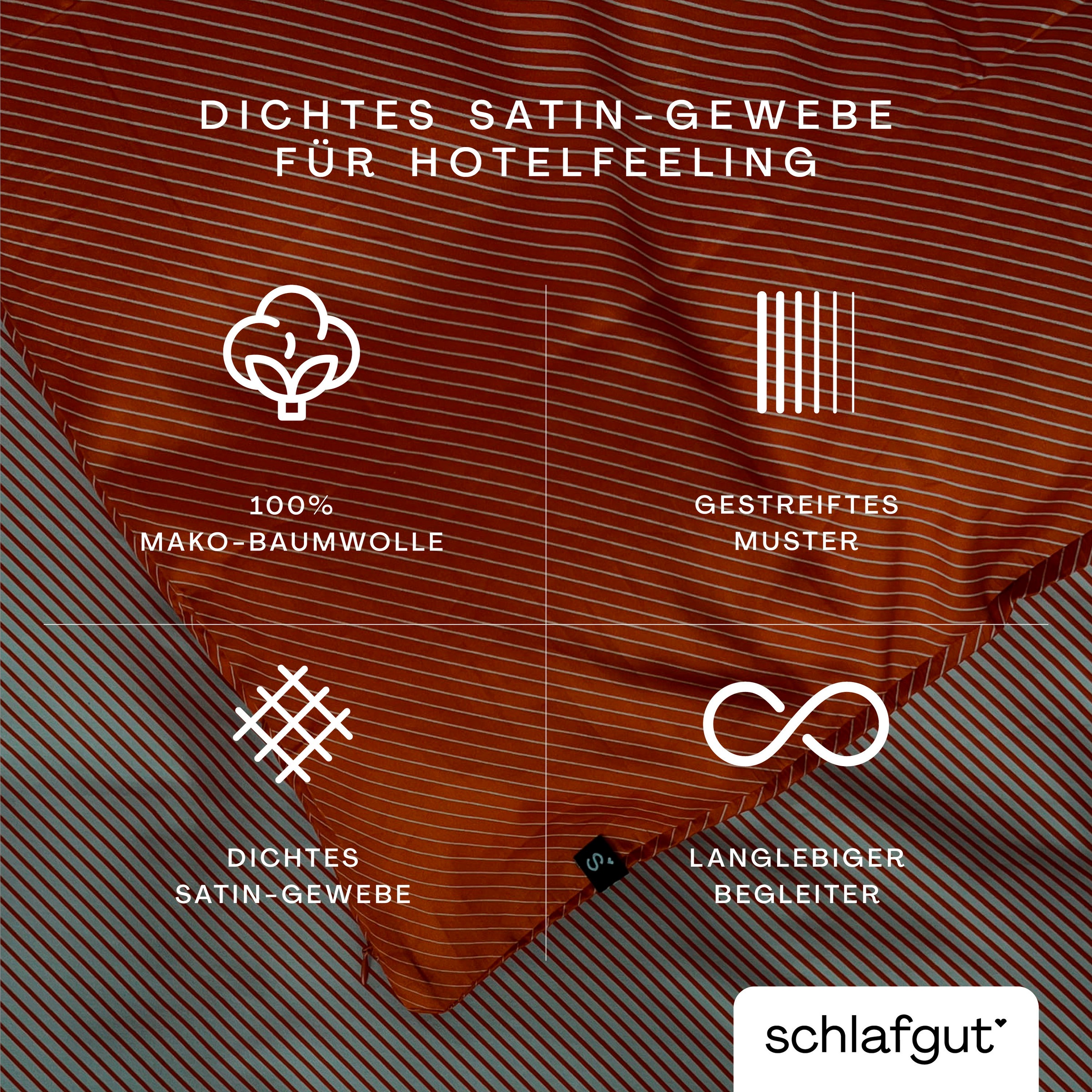 Schlafgut Bettbezug »Woven Satin Fade mit feinen Streifen«, (1 St.), mit Farbverlauf, Mix & Match: passender Kissenbezug erhältlich