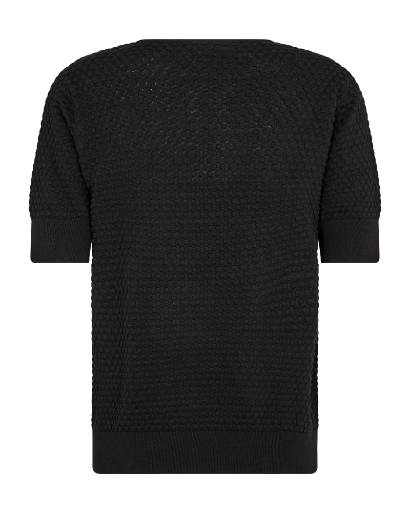 FREEQUENT Kurzarmpullover »FQDODO-PU-DOTTIE-SS«, mit schöner Struktur