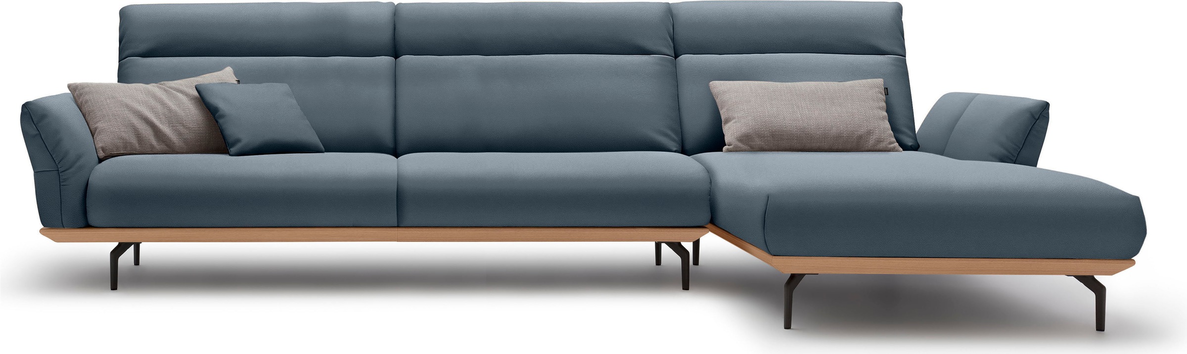 Creation BY ROLF BENZ Ecksofa »CR.460«, Sockel in Eiche, Winkelfüße in Umbr günstig online kaufen