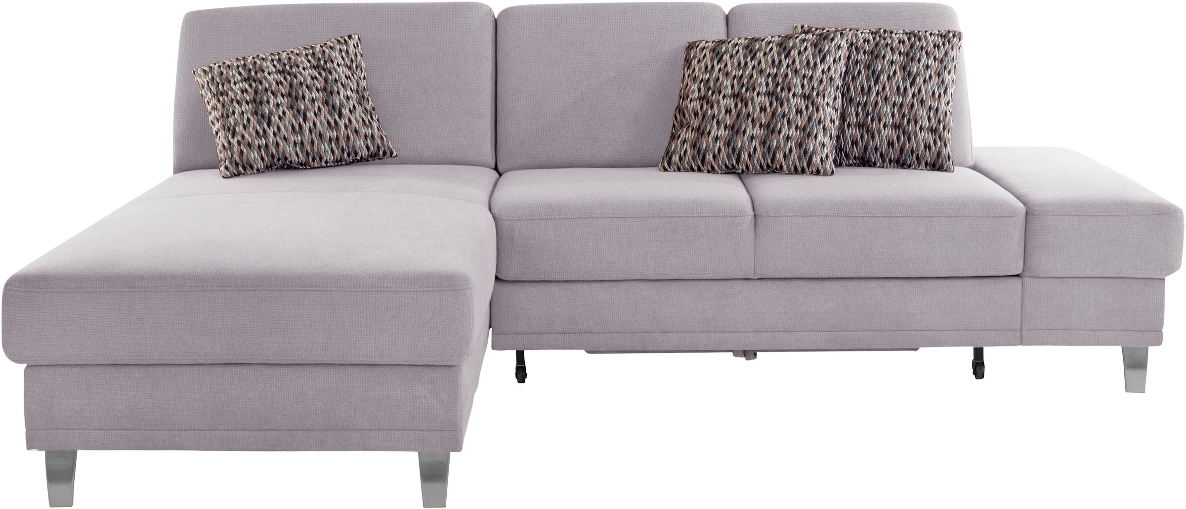 sit&more Ecksofa »Clio L-Form«, wahlweise mit Bettfunktion oder Vorziehsitz und Bettkasten, Federkern