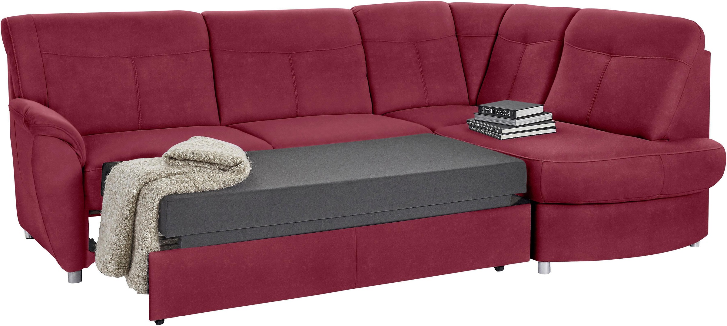 sit&more Ecksofa »Sonoma L-Form«, wahlweise mit Bettfunktion und Bettkasten