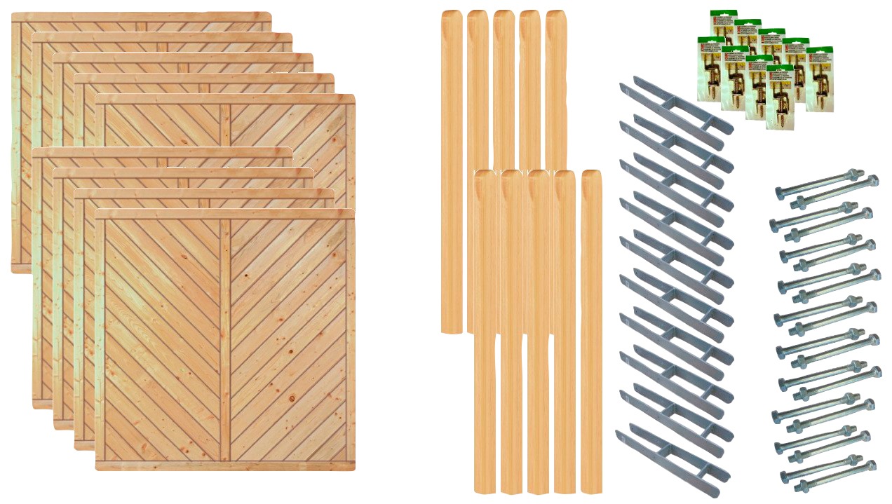 Tetzner & Jentzsch Dichtzaun »Chicago 7« 9 Elemente, LxH: 1710x180 cm günstig online kaufen