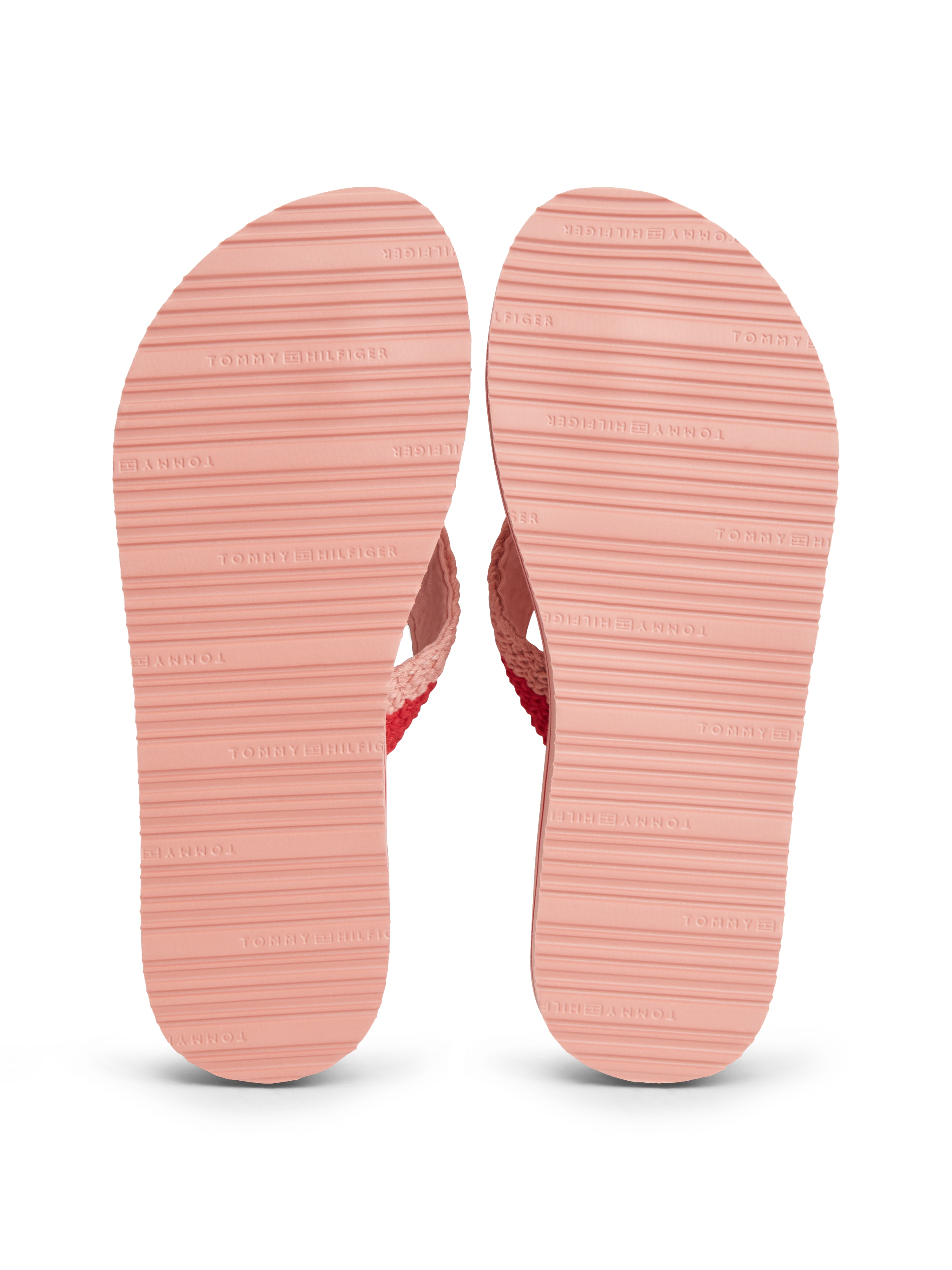 Tommy Hilfiger Zehentrenner »TH CROCHET SUMMER SANDAL«  Dianette, Strandschuh in sommerlicher Häkeloptik