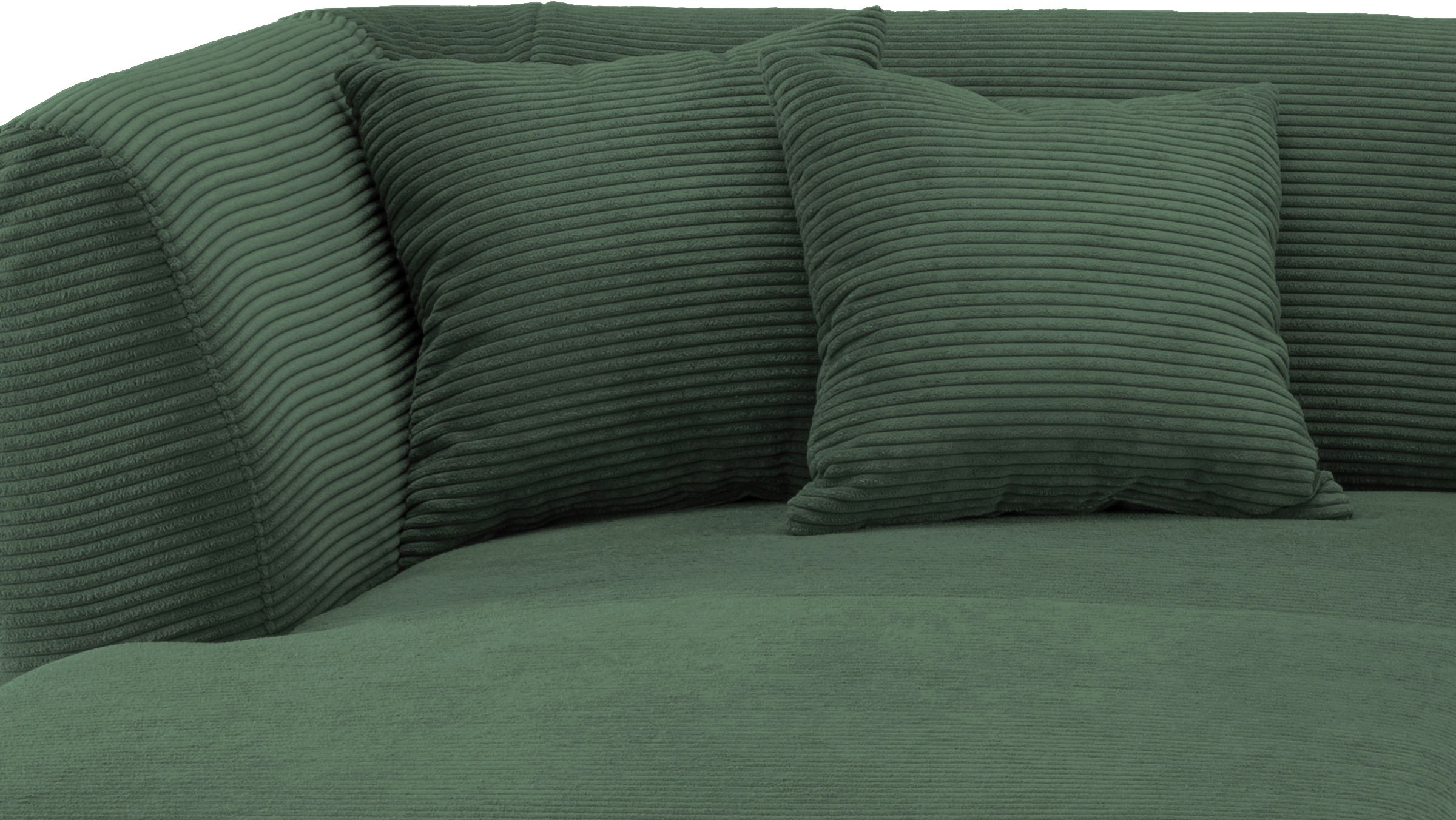 INOSIGN Ecksofa »Colori L-Form«, Holzfußfarbe wählbar, inkl. 4x Zierkissen