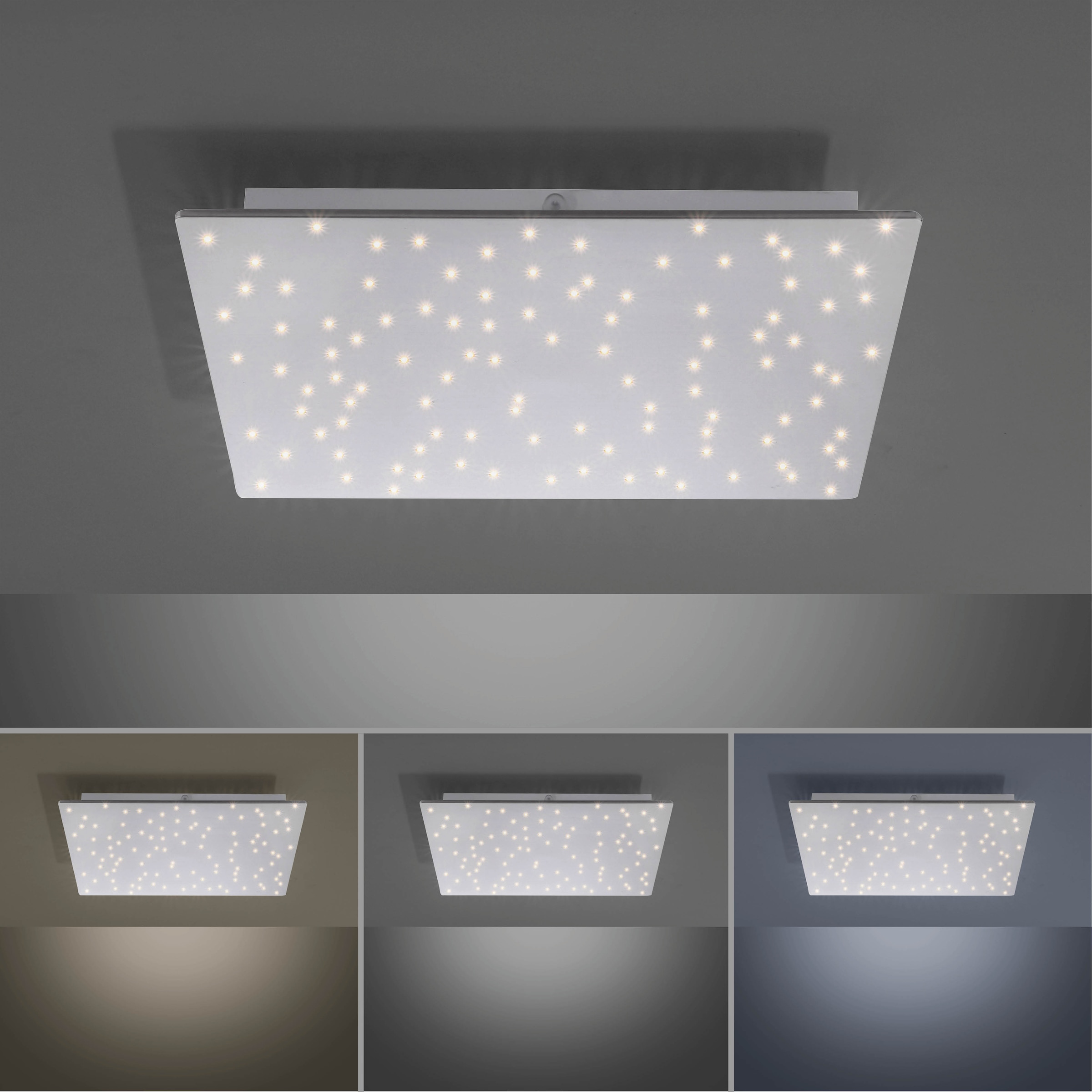 JUST LIGHT LED Deckenleuchte »SPARKLE«, 1 flammig, Leuchtmittel LED-Board | LED fest integriert, CCT - über Fernbedienung