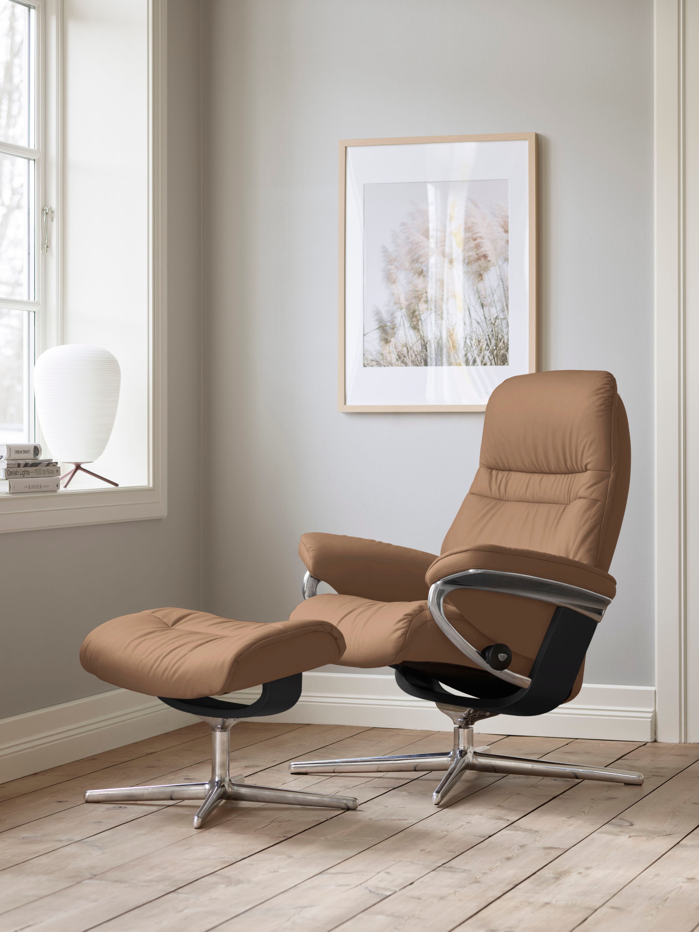 Stressless® Relaxsessel »Sunrise« mit Cross Base, Größe S, M & L, Holzakzent Schwarz