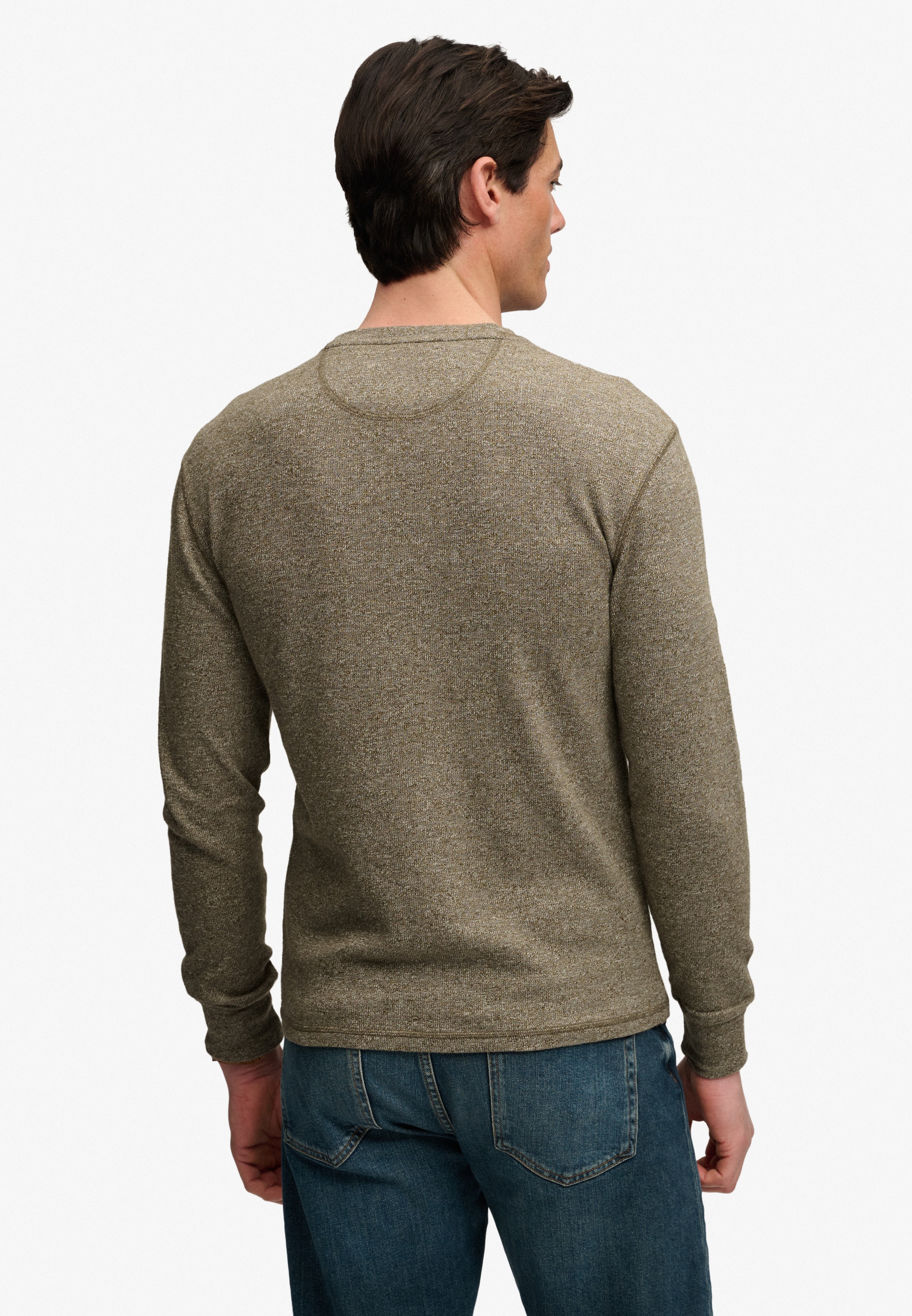Superdry Langarmshirt »CLASSIC SLUB WAFFLE TOP« aus Baumwolle, Relaxed Fit, mit Rundhalsausschnitt