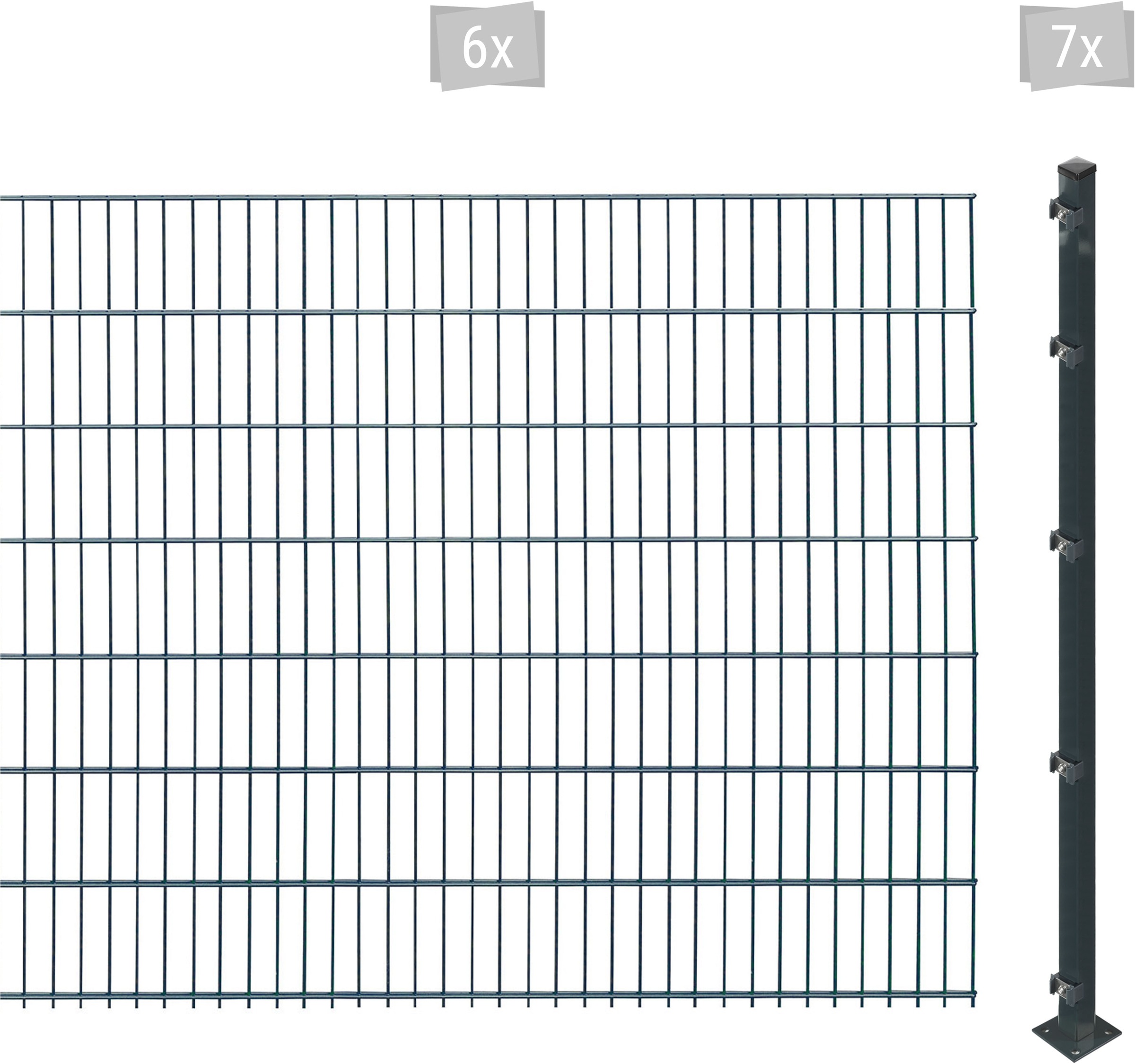 Arvotec Doppelstabmattenzaun »ESSENTIAL 143 zum Aufschrauben« Zaunhöhe 143 günstig online kaufen