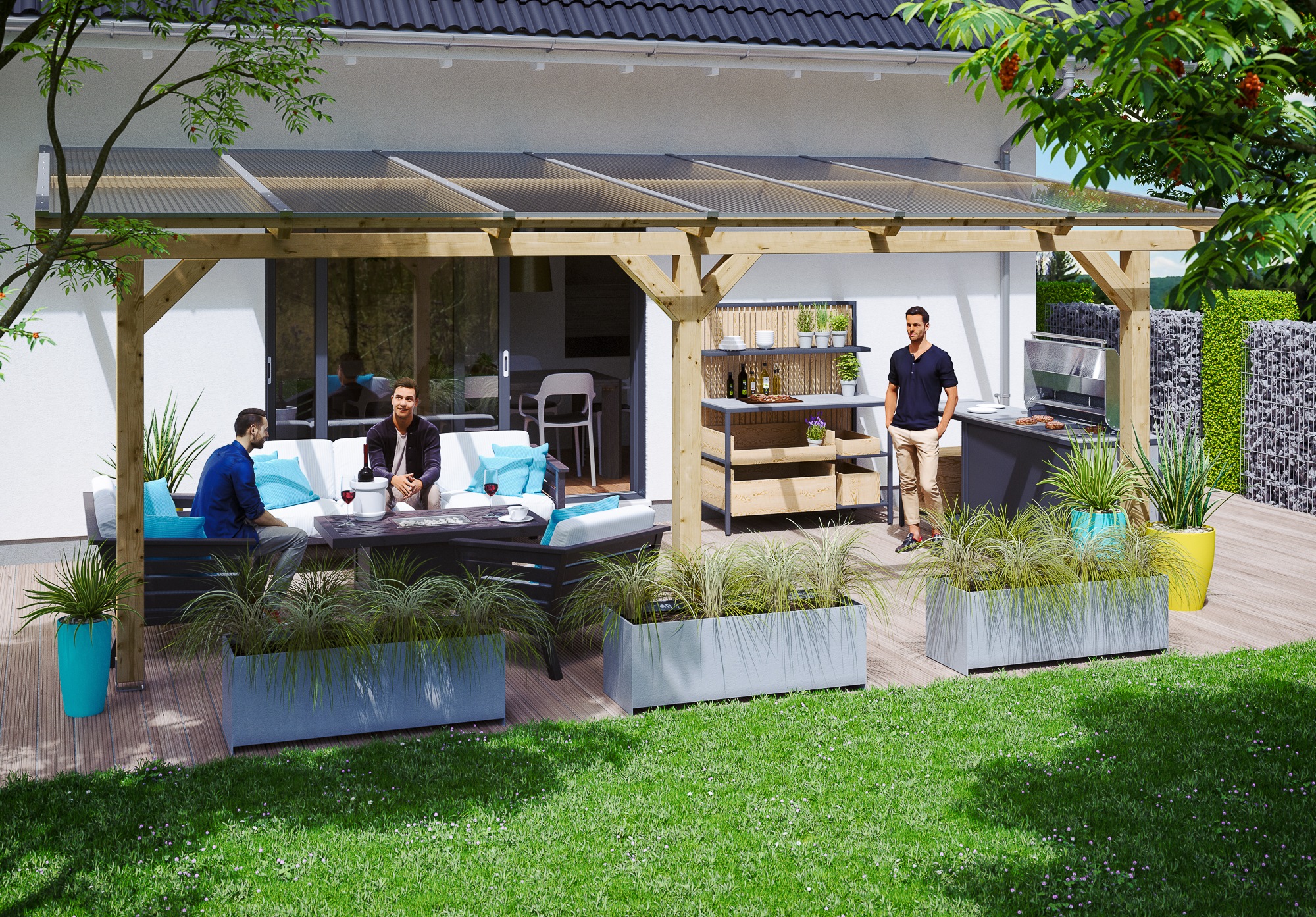 Skanholz Terrassendach »Andria« Leimholz