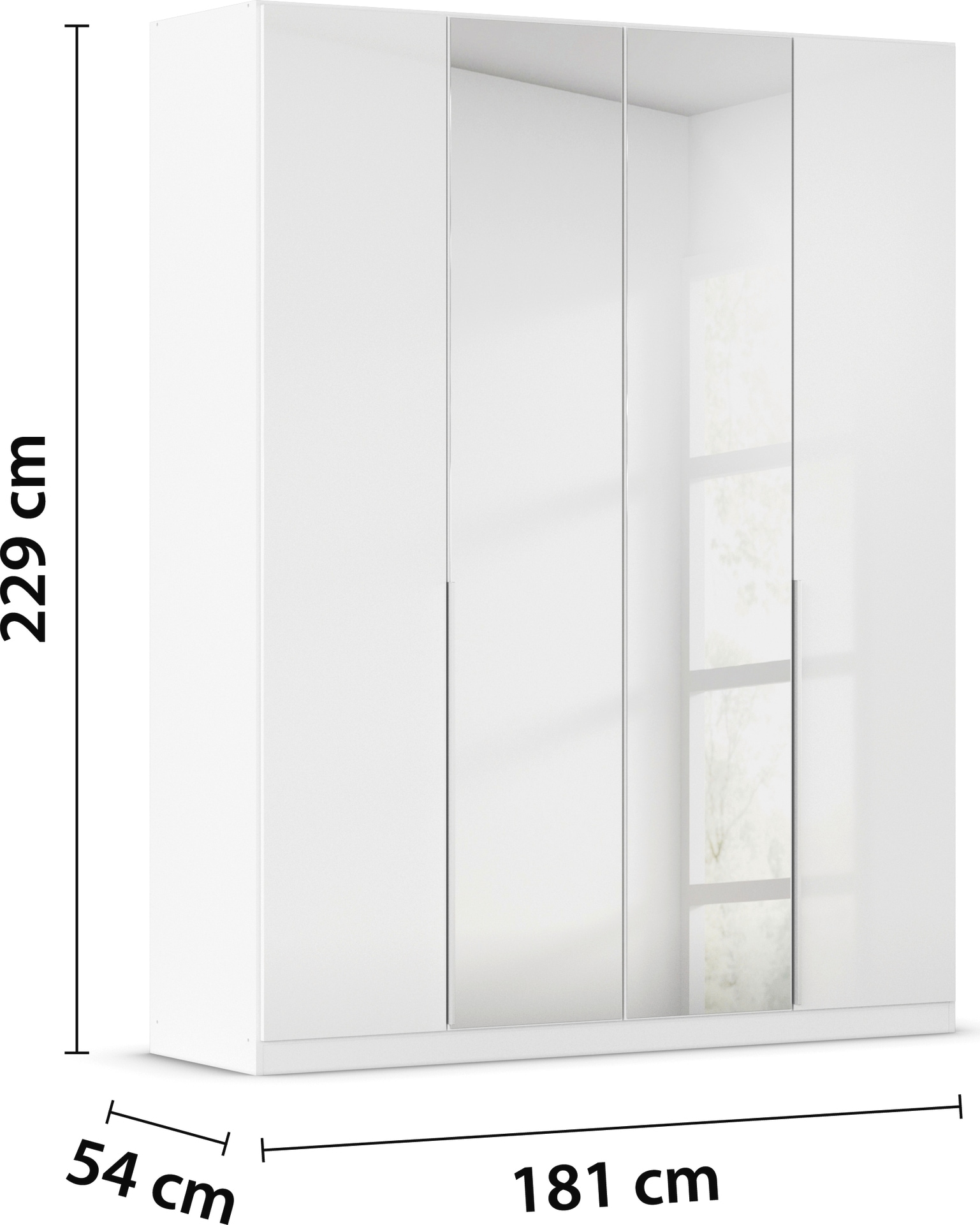 rauch Drehtürenschrank »Kleiderschrank Schrank Garderobe AGORDO mit Dekor- oder Hochglanzfront«, (in zwei Griff-Farben), durchdachte Innenausstattung, in 6 Breiten und 2 Höhen MADE IN GERMANY