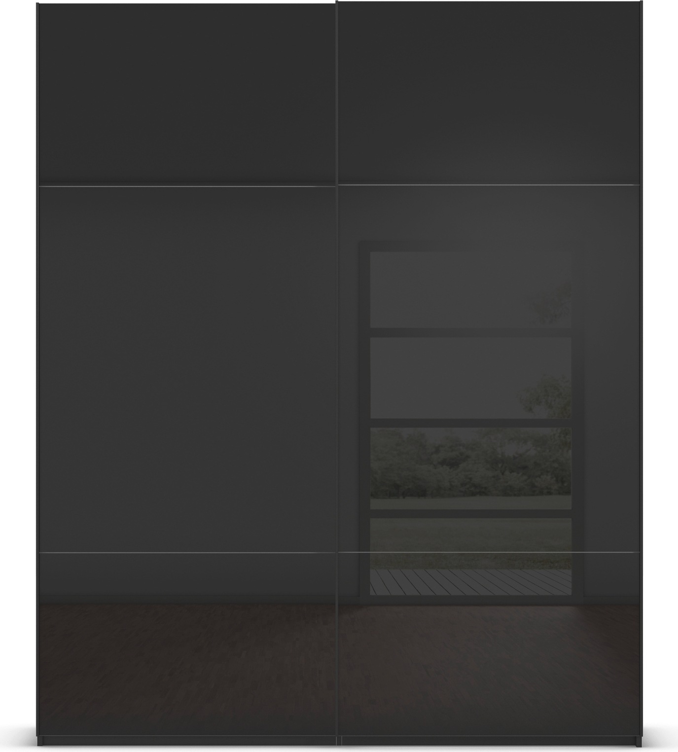 rauch Schwebetürenschrank »Kleiderschrank Schrank Garderobe Schlafzimmerschrank CONTIDO«, (in 3 verschiedenen Ausstattungen BASIC/CLASSIC/PREMIUM), aus hochwertigem Material in 6 Breiten 2 Griff-Farben MADE IN GERMANY