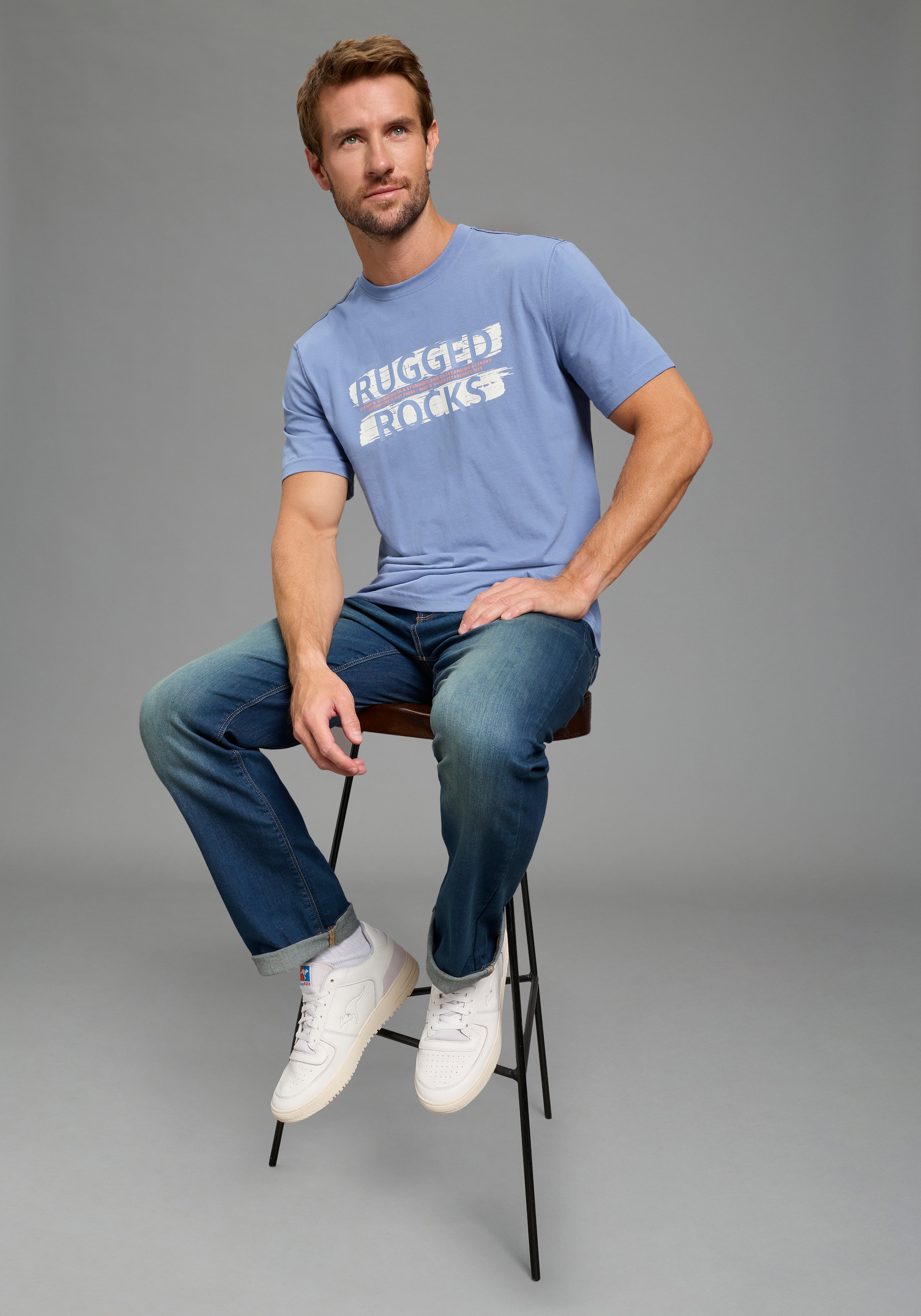 Man's World Rundhalsshirt »Neue Kollektion!« casual Stil, Kurzarm, normale Passform, bedruckt