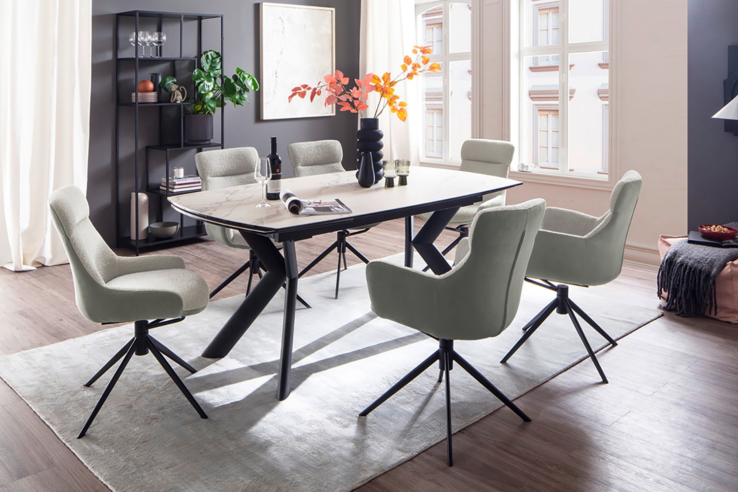 MCA furniture Esszimmerstuhl, Feingewebe, (2er-Set), drehbar 360°, Dreh- & günstig online kaufen