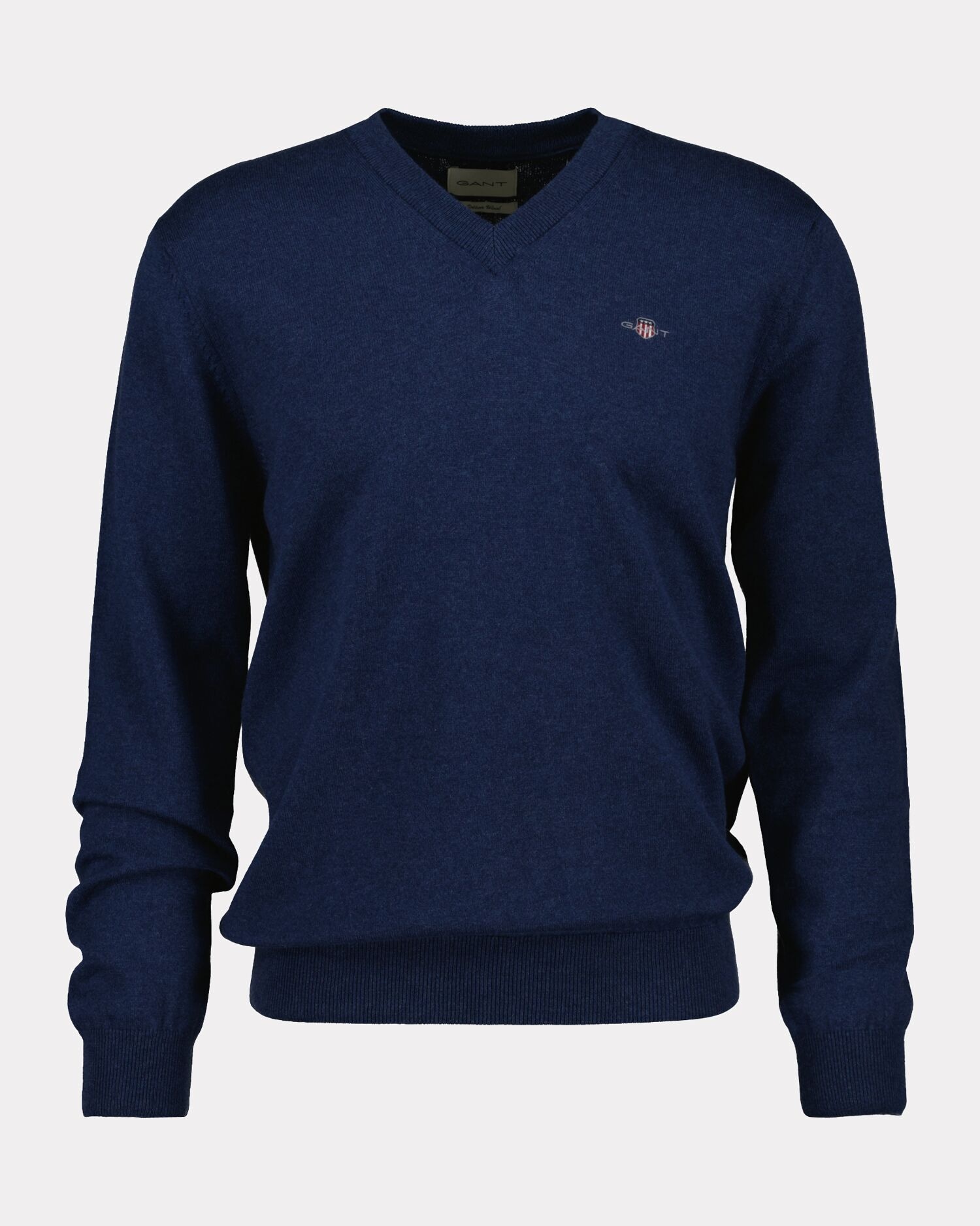 Gant V-Ausschnitt-Pullover »COTTON/WOOL« normale Passform, Strickpullover