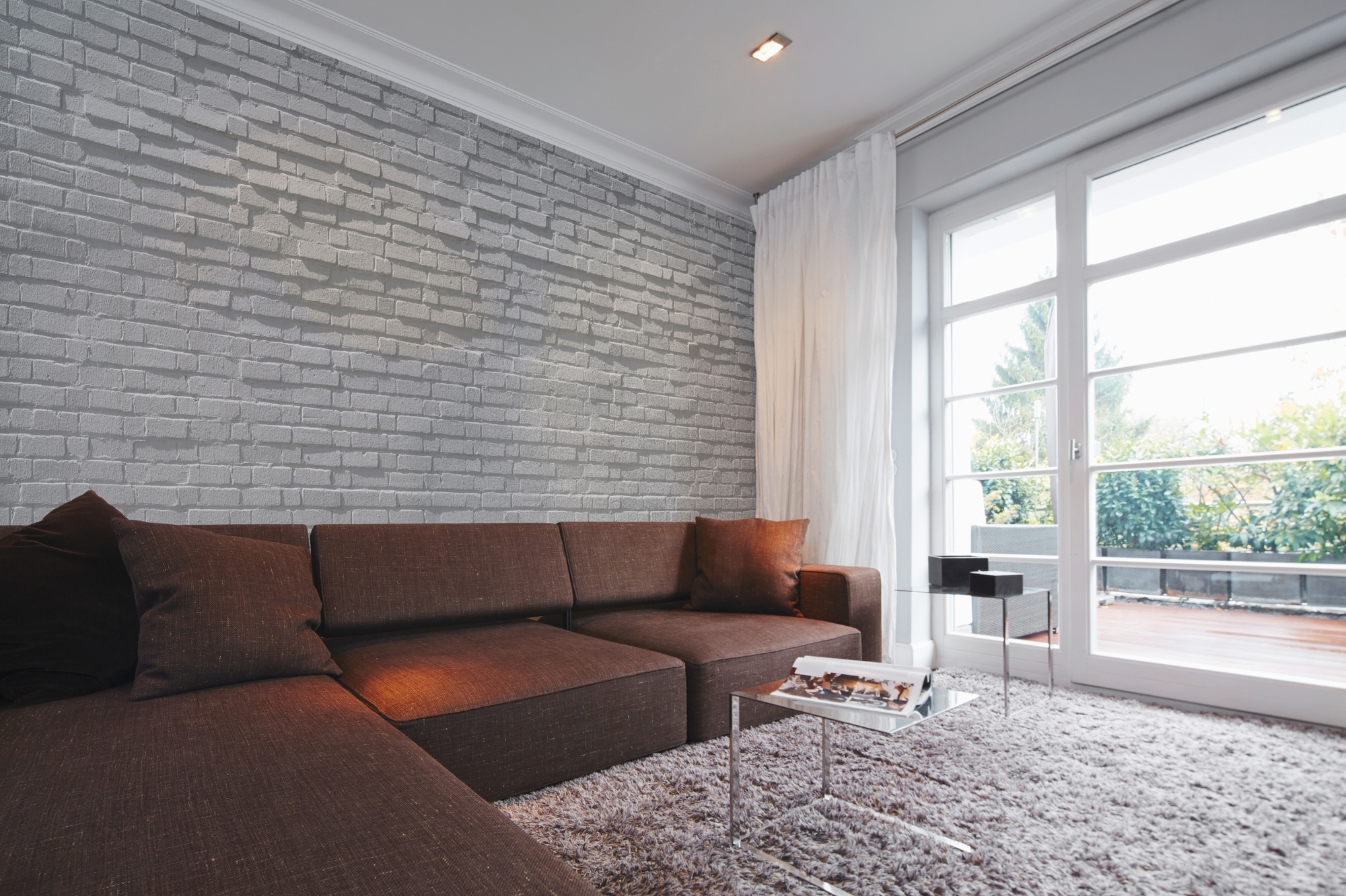Architects Paper Fototapete »Brick White«, Vlies, Wand, Schräge