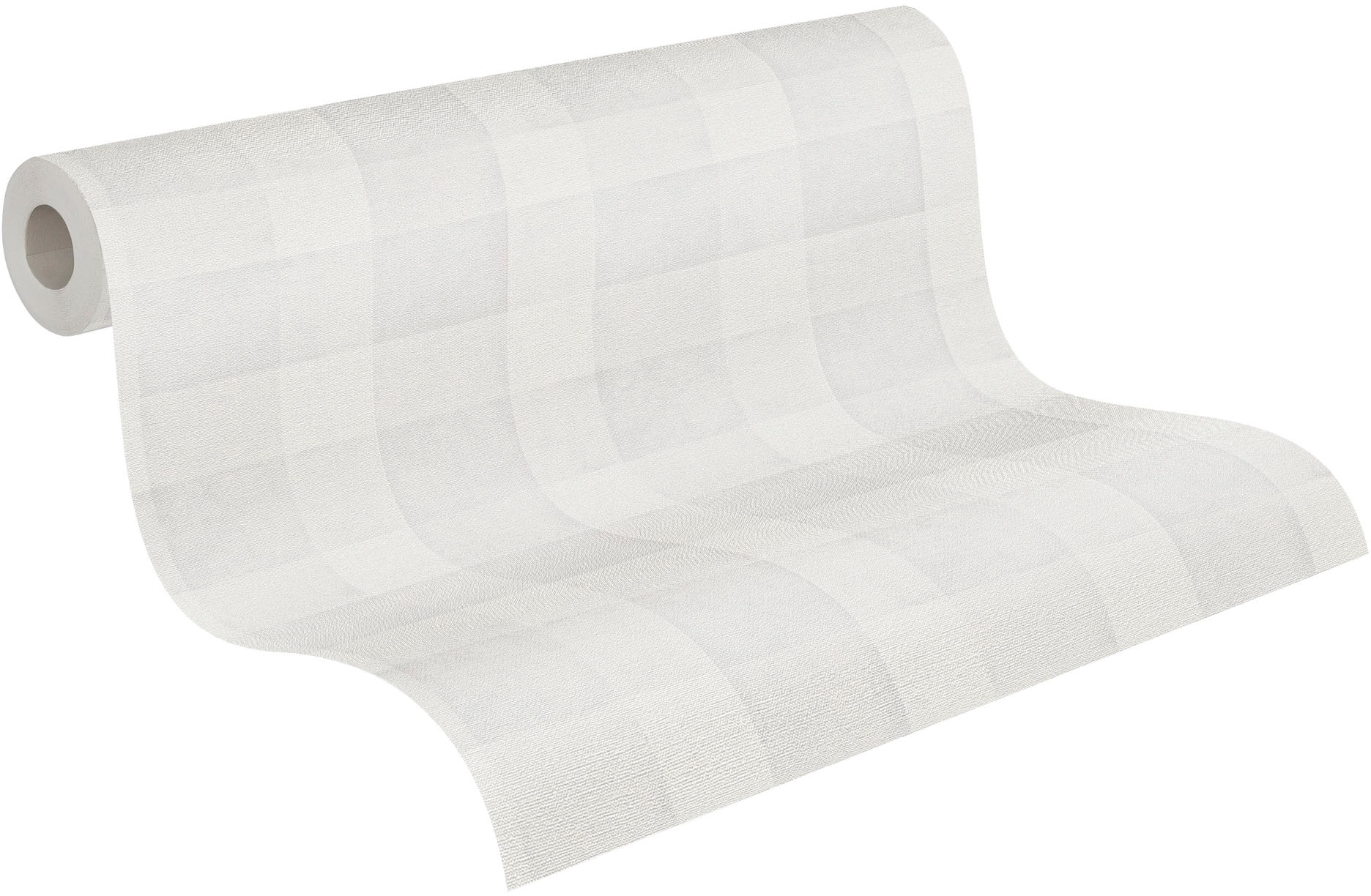 A.S. Création Vliestapete »Natural Living Karotapete«, matt-gemustert-neutral, Tapete Kariert Vlies Vlies Wand Tapeten Wohnzimmer Schlafzimmer Küche