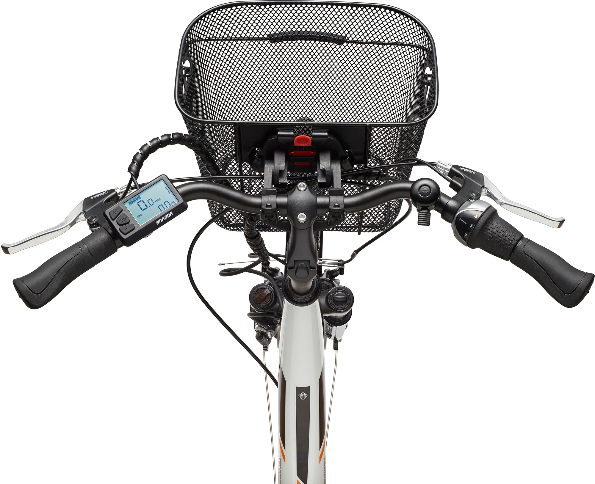 Telefunken E-Bike »Multitalent RC840«, 7 Gang, Shimano, Nexus, Frontmotor 250 W, mit Fahrradkorb, Pedelec