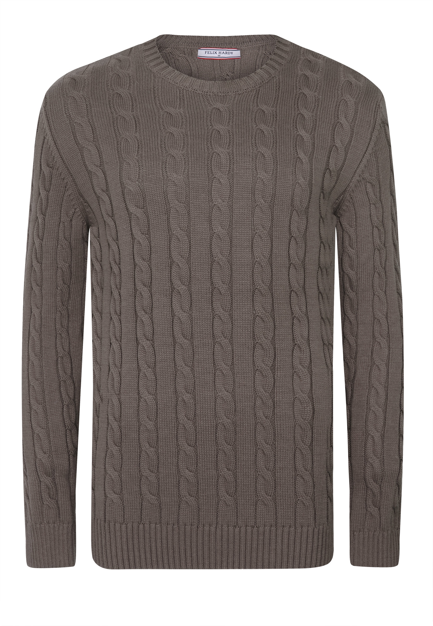 Felix Hardy Rundhalspullover »Pullover mit Rundhalsausschnitt aus Kabelstrick«