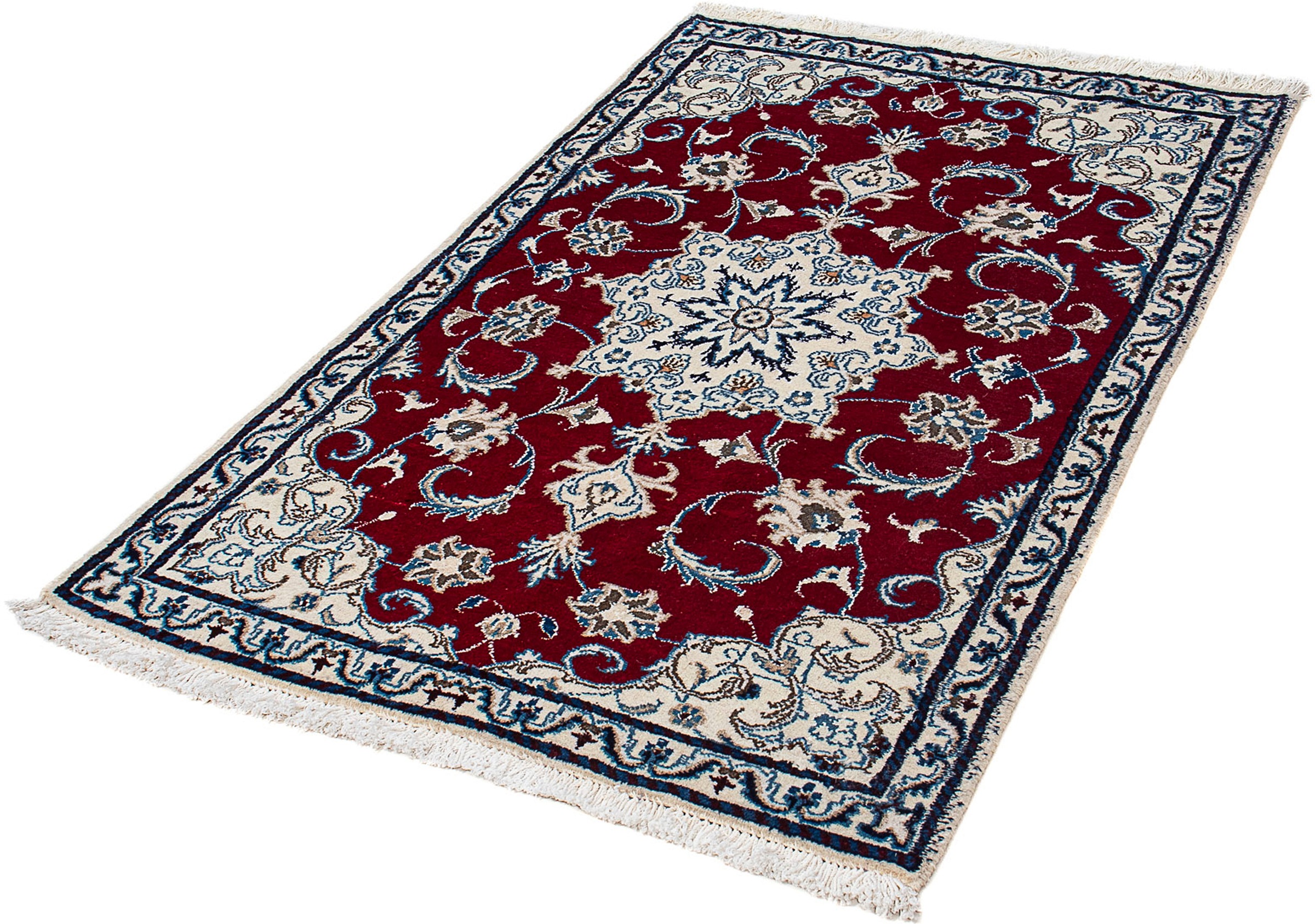 morgenland Orientteppich »Perser - Nain - 137 x 87 cm - dunkelrot«, rechtec günstig online kaufen