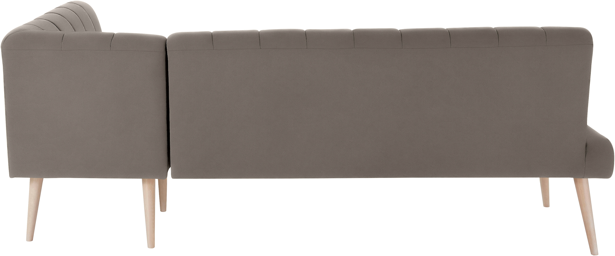 exxpo - sofa fashion Eckbank »Costa, moderne Rückensteppung, bequem und elegant, hoher Holzfuß«, hochwertig verarbeitet, Frei im Raum stellbar