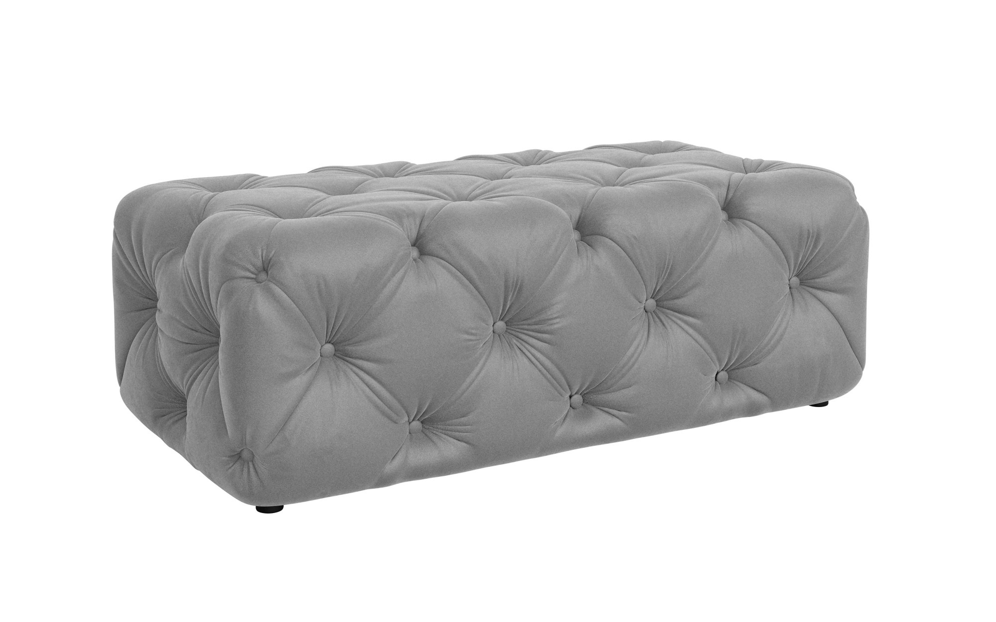 Places of Style Polsterhocker »FOLLINA«, Polsterhocker mit klassischer Chesterfield-Knopfheftung