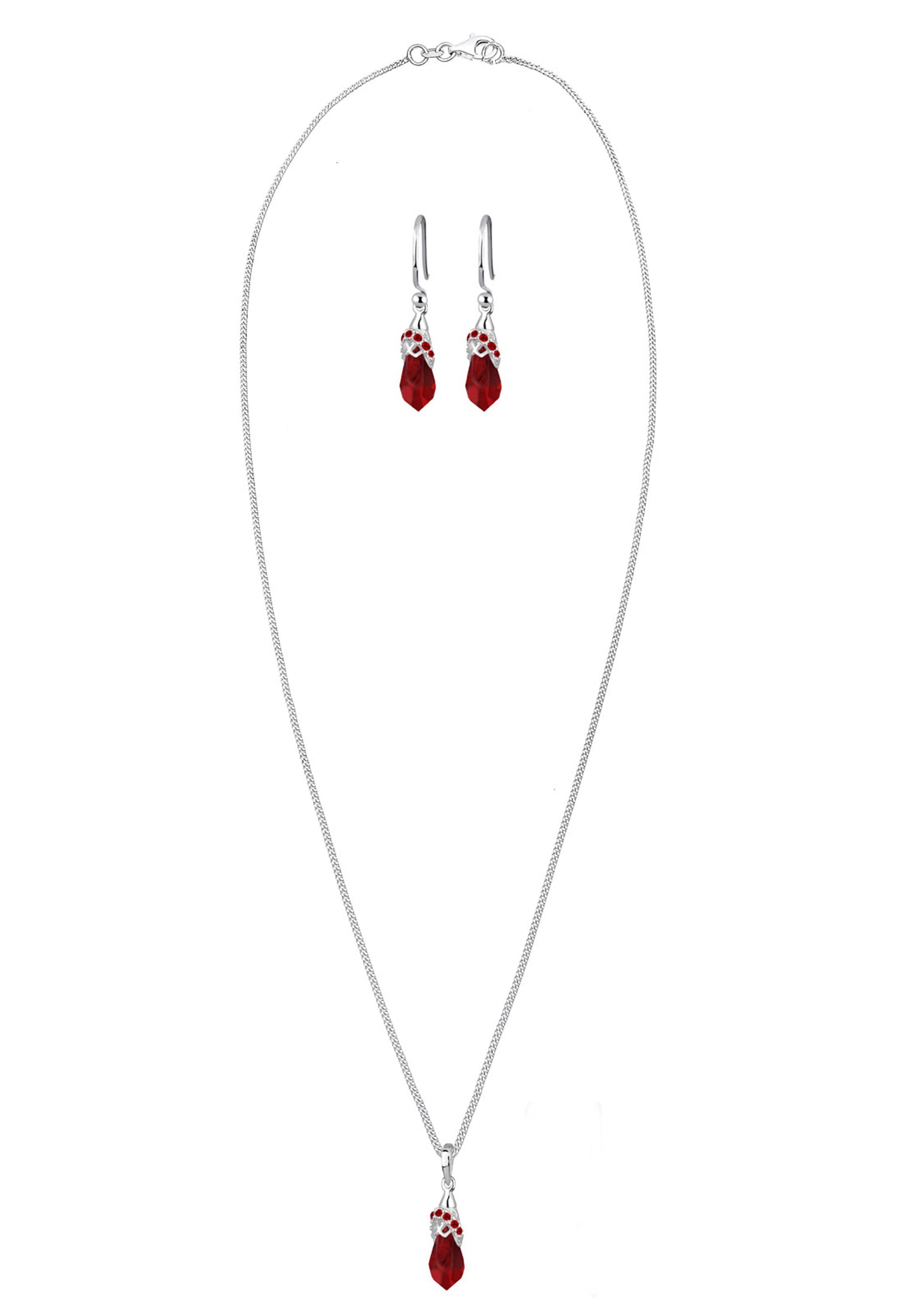 Elli Schmuckset »Tropfen 925 Silber, mit Kristallen von Swarovski®« ()